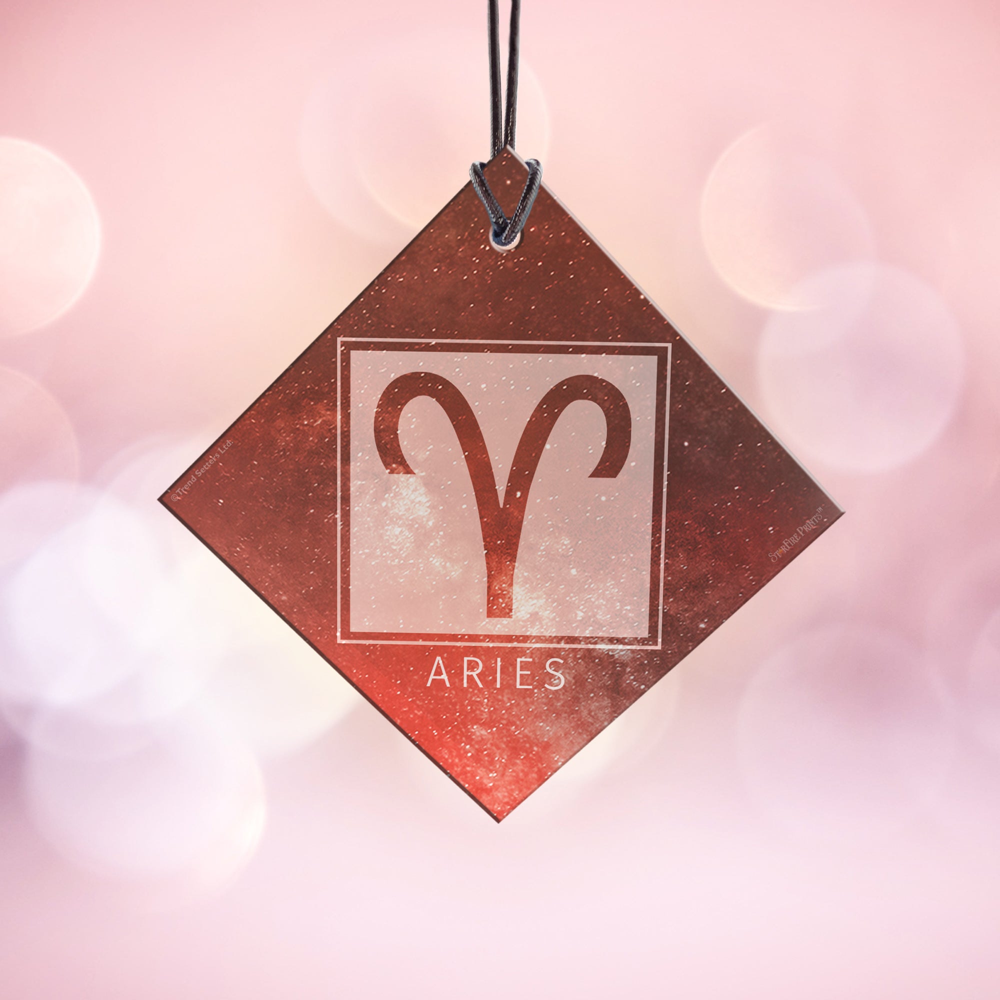 Zodiac Collection (Aries) StarFire Prints™ Hanging Glass Print SPSQU826
