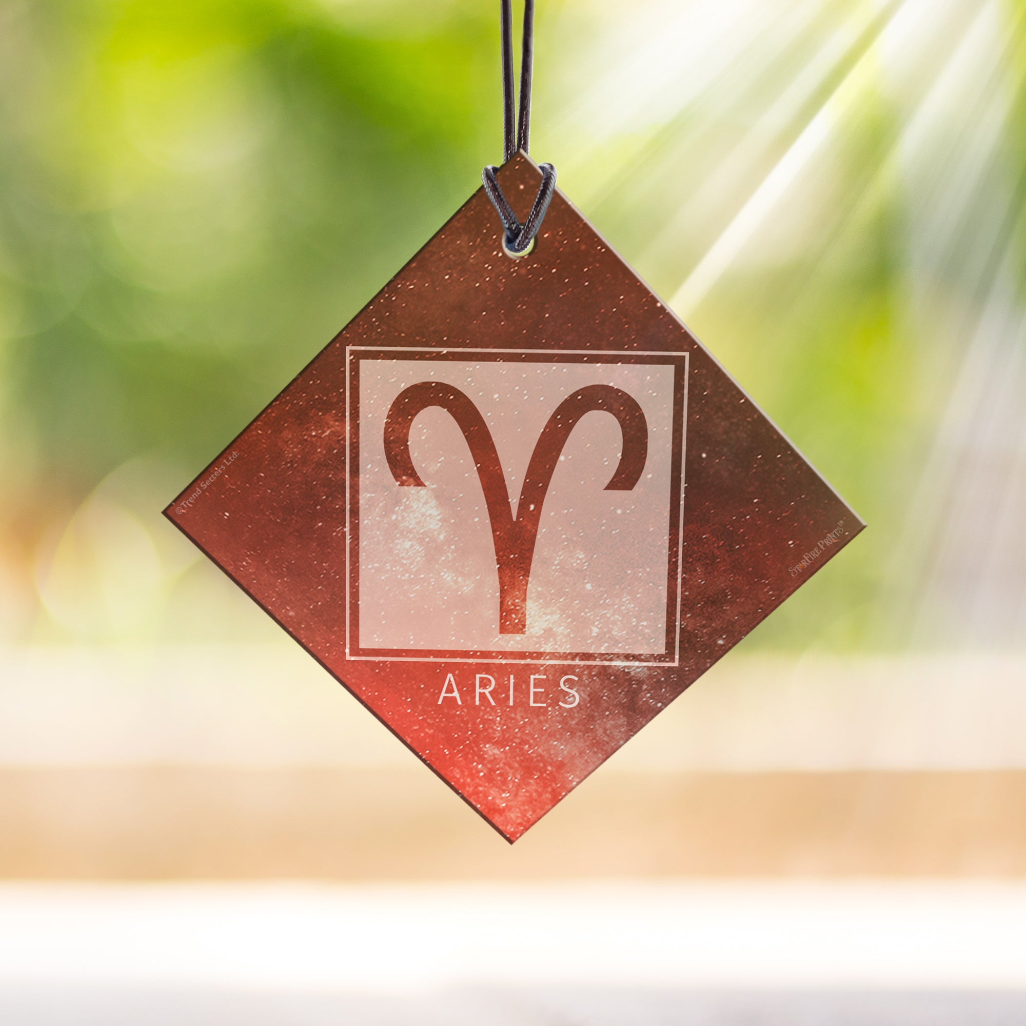 Zodiac Collection (Aries) StarFire Prints™ Hanging Glass Print SPSQU826