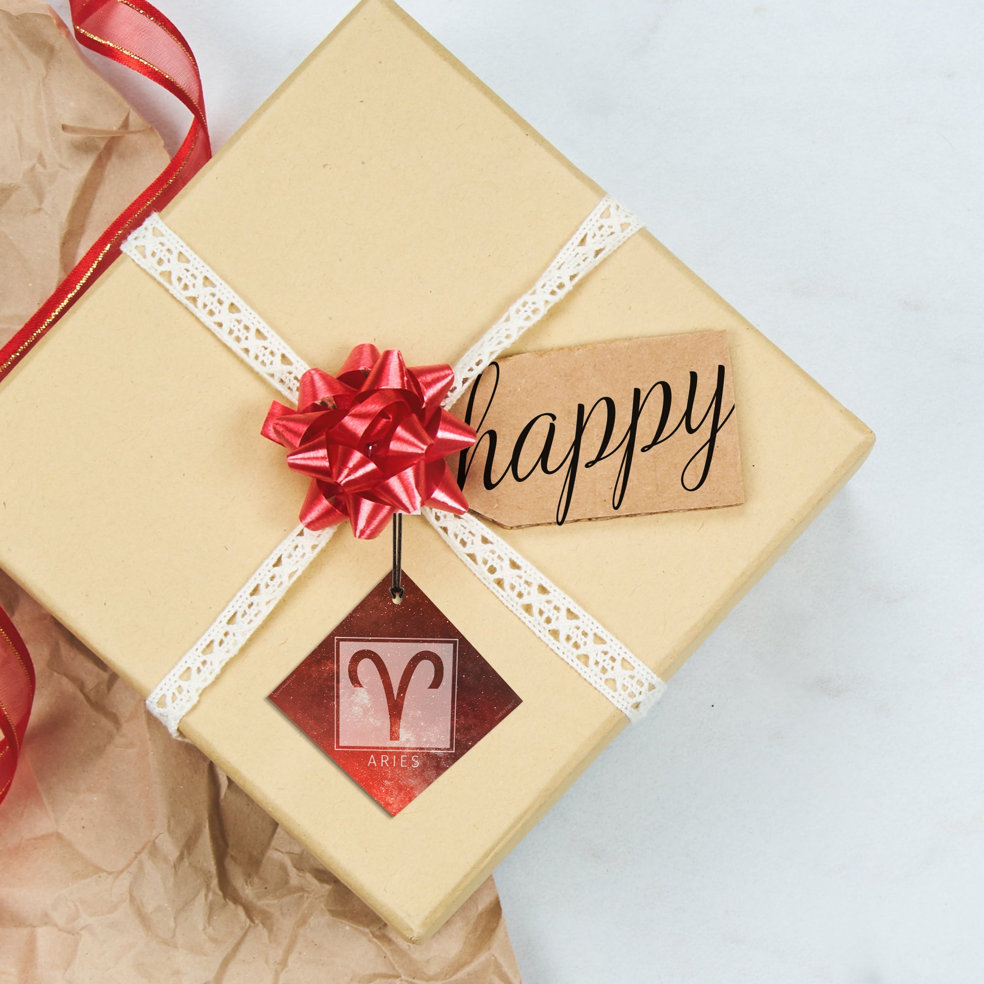 Zodiac Collection (Aries) StarFire Prints™ Hanging Glass Print SPSQU826