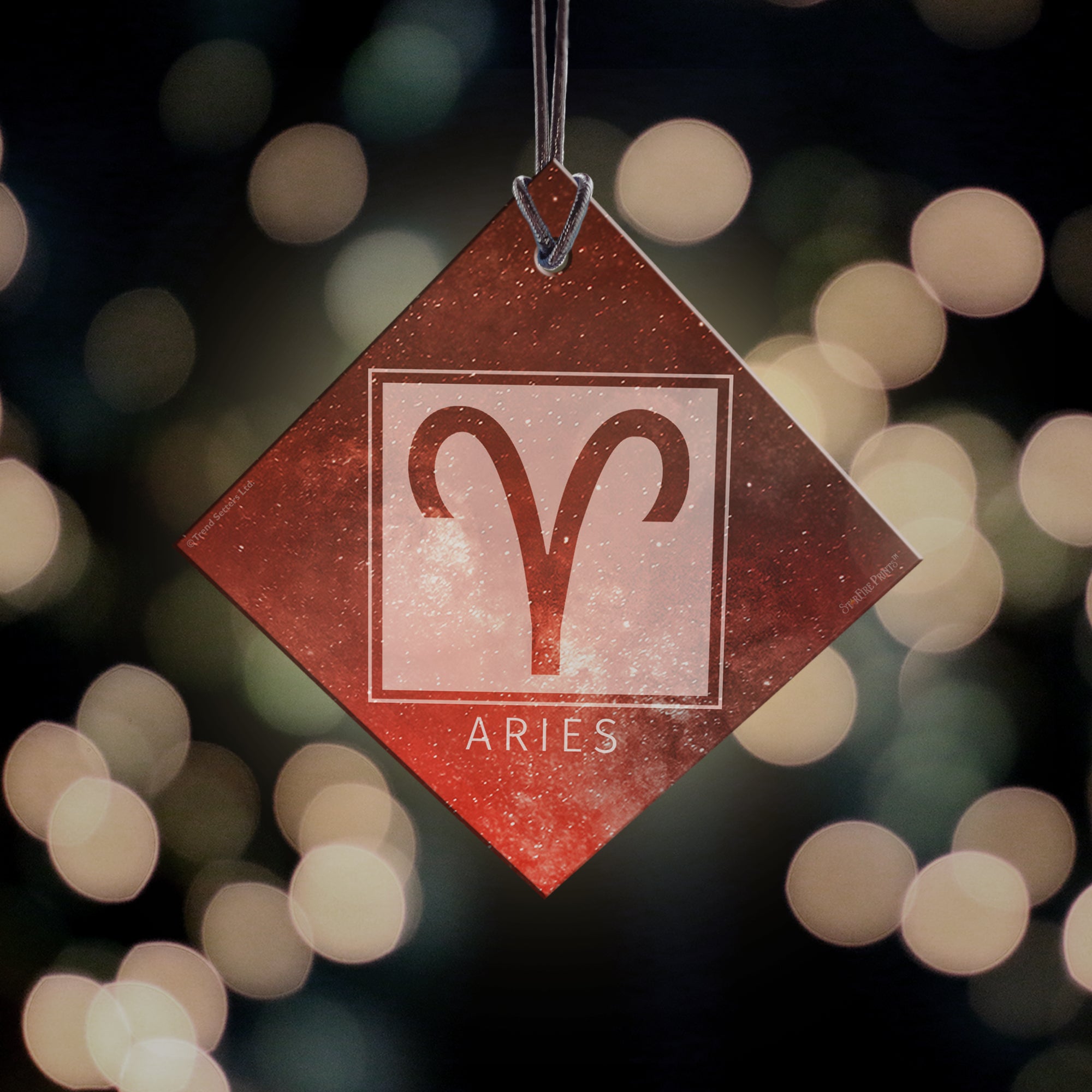 Zodiac Collection (Aries) StarFire Prints™ Hanging Glass Print SPSQU826