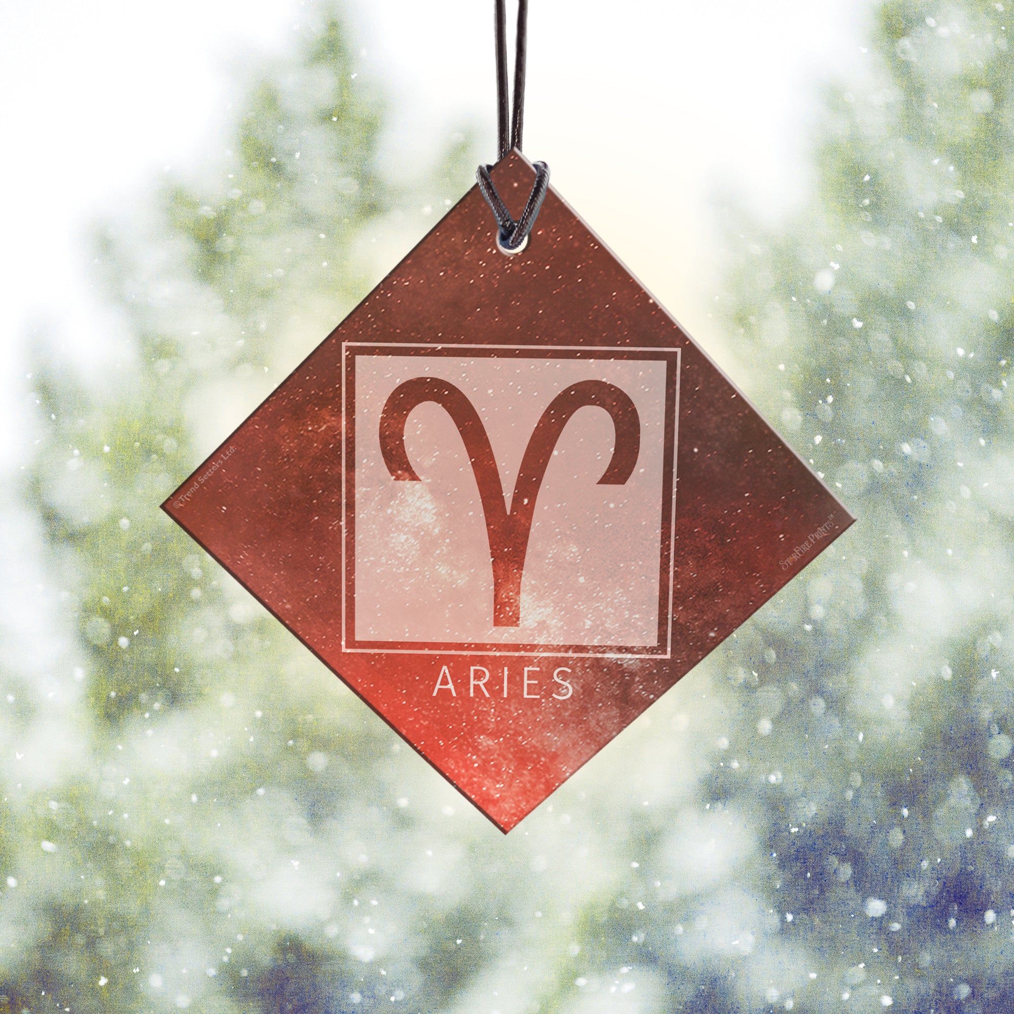 Zodiac Collection (Aries) StarFire Prints™ Hanging Glass Print SPSQU826