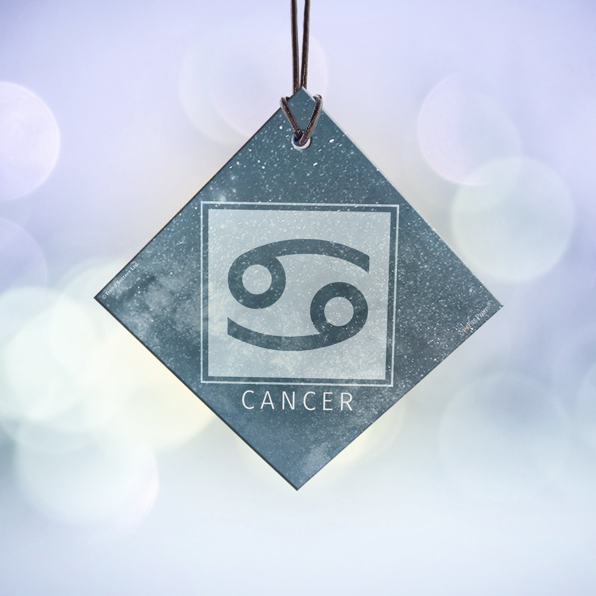 Zodiac Collection (Cancer) StarFire Prints™ Hanging Glass Print SPSQU829
