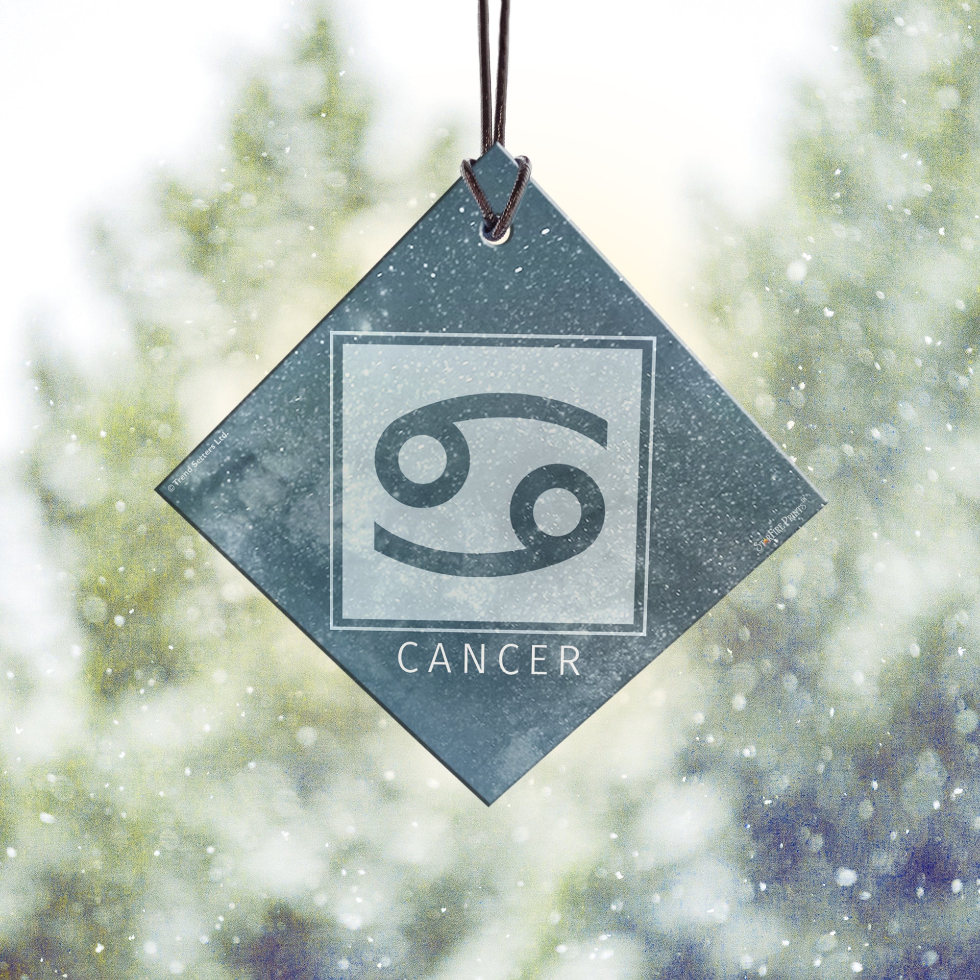 Zodiac Collection (Cancer) StarFire Prints™ Hanging Glass Print SPSQU829