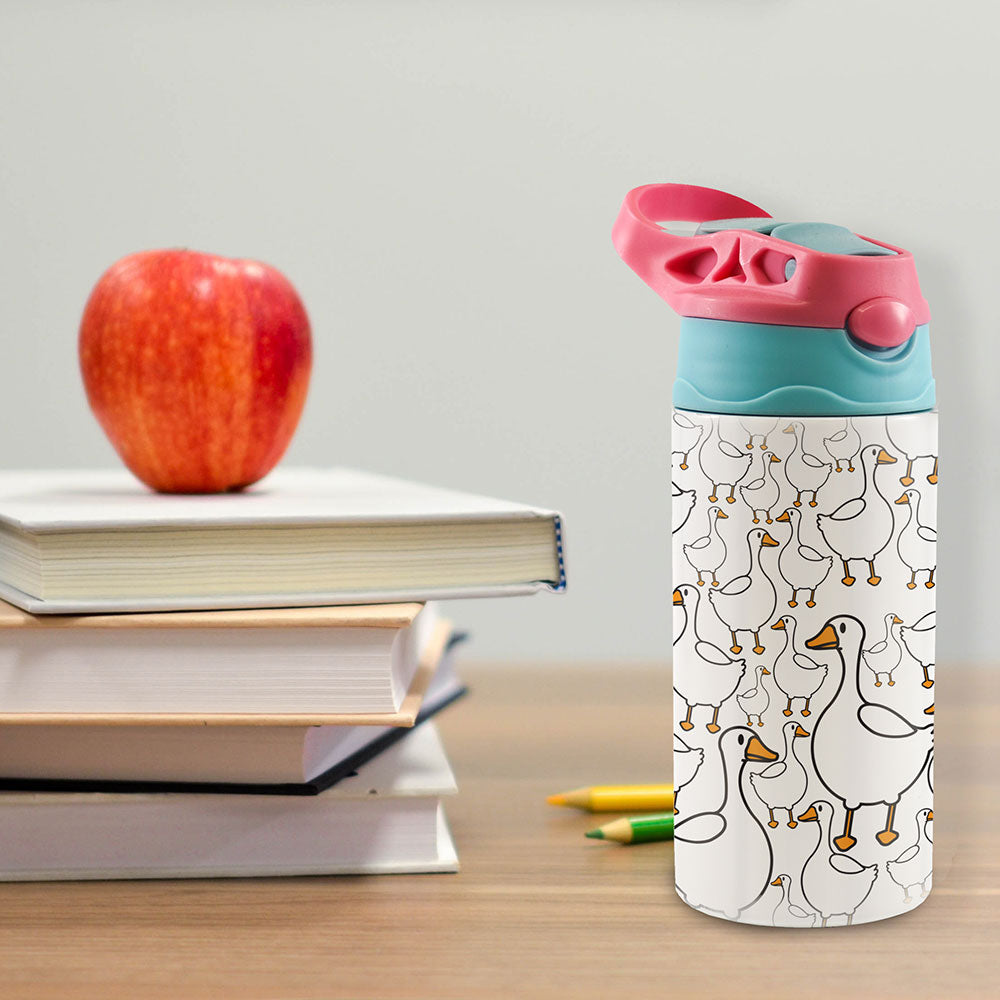 Trend Setters Original (Silly Goose) 12 oz Stainless Steel Water Bottle with Pink and Blue Lid SSKIDPB0033