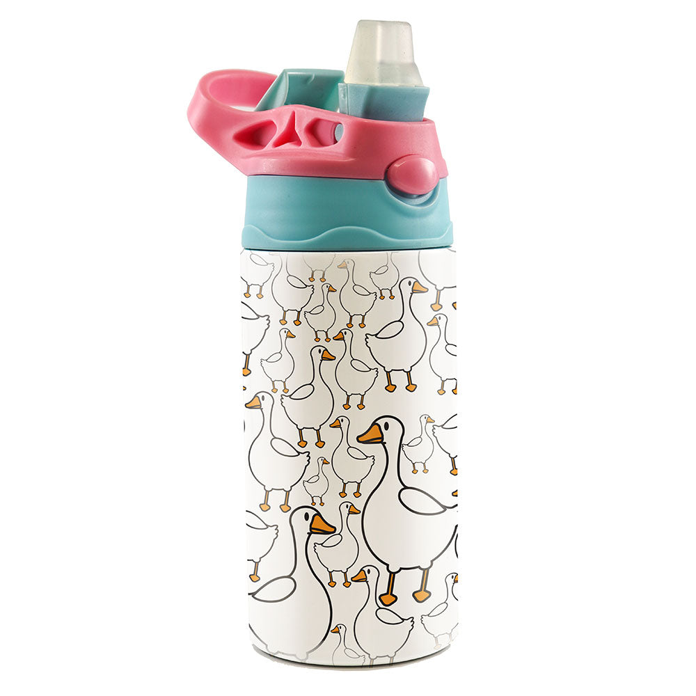Trend Setters Original (Silly Goose) 12 oz Stainless Steel Water Bottle with Pink and Blue Lid SSKIDPB0033