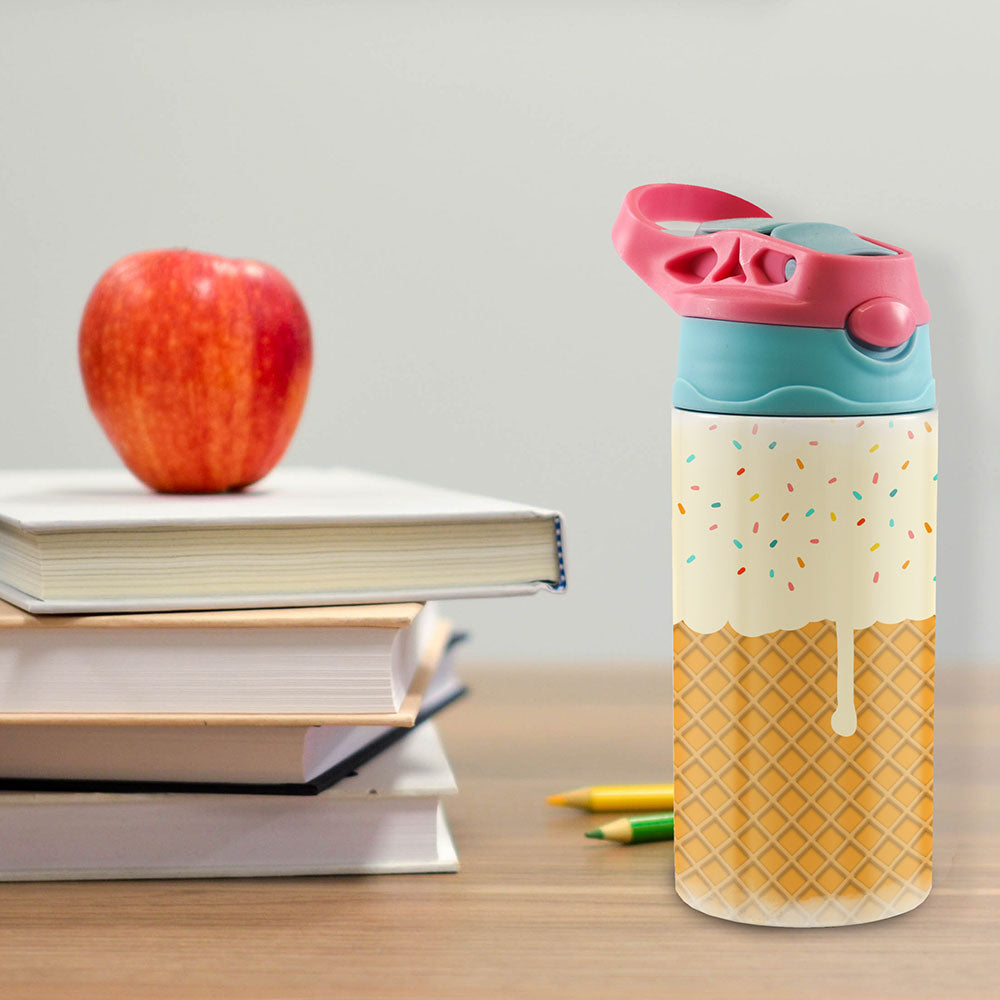 Trend Setters Original (Ice Cream Cone) 12 oz Stainless Steel Water Bottle with Pink and Blue Lid SSKIDPB0036