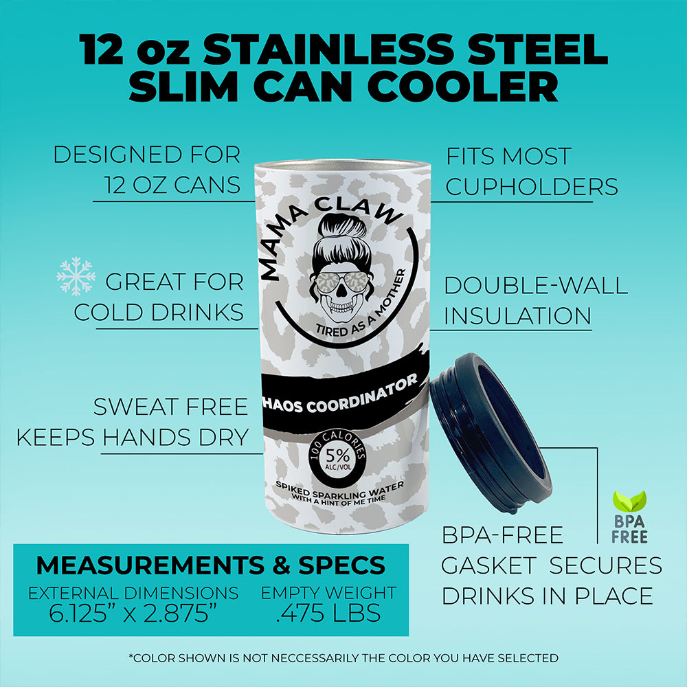 Parent Collection (Mama Claw) 12 Oz Stainless Steel Slim Can Cooler SSKOOW0003