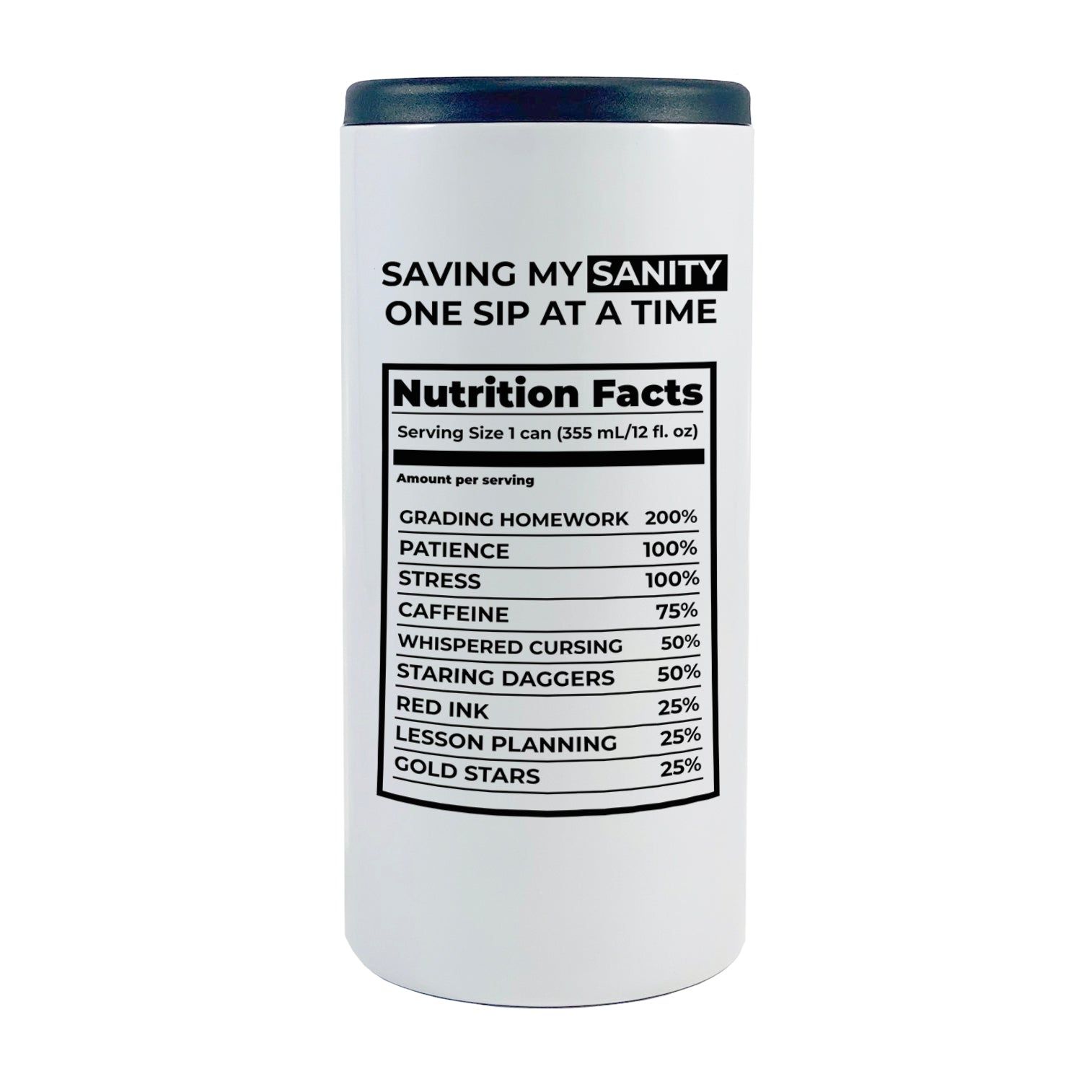 Career Collection (Teacher Claw - Personalized) 12 Oz Slim Can Cooler