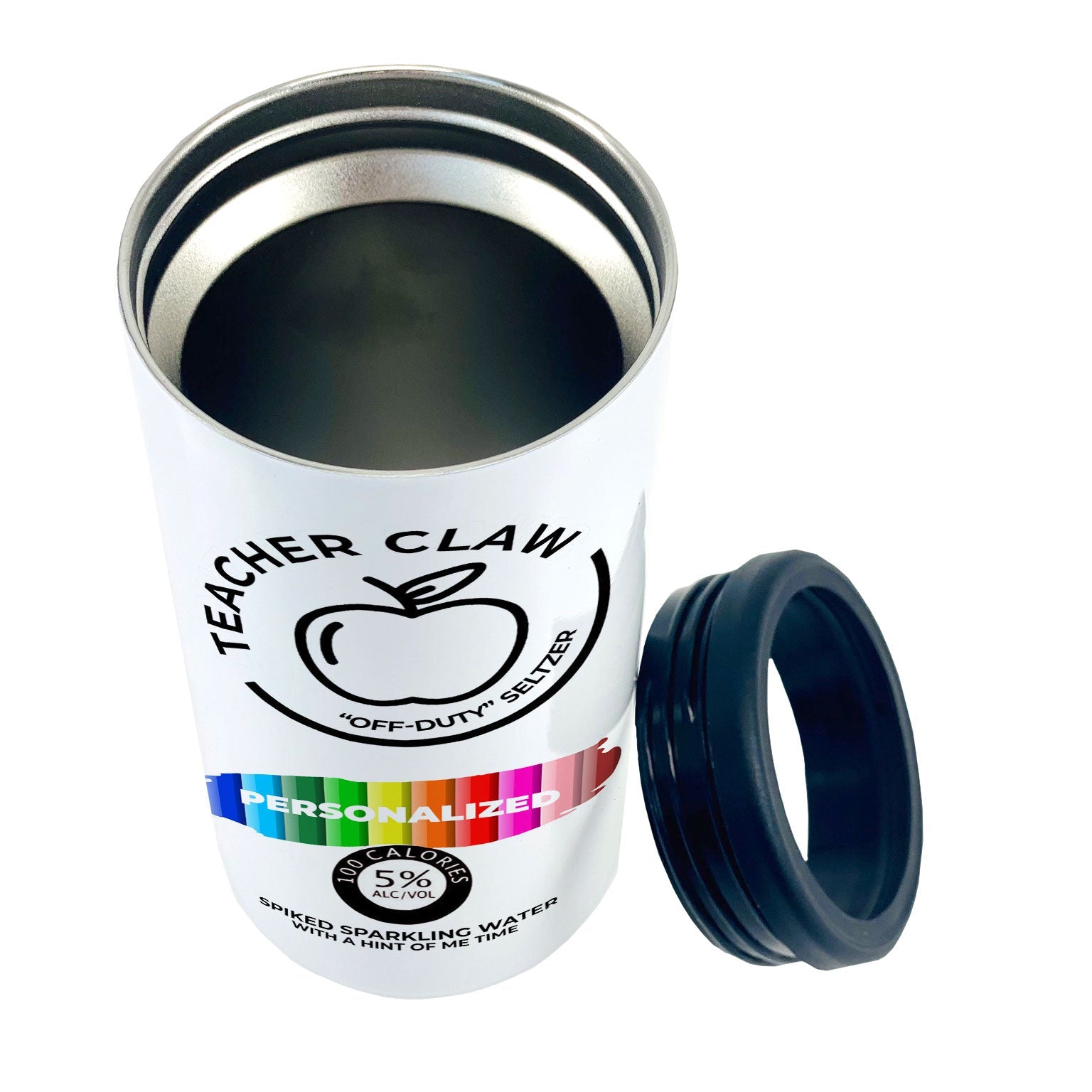 Career Collection (Teacher Claw - Personalized) 12 Oz Slim Can Cooler