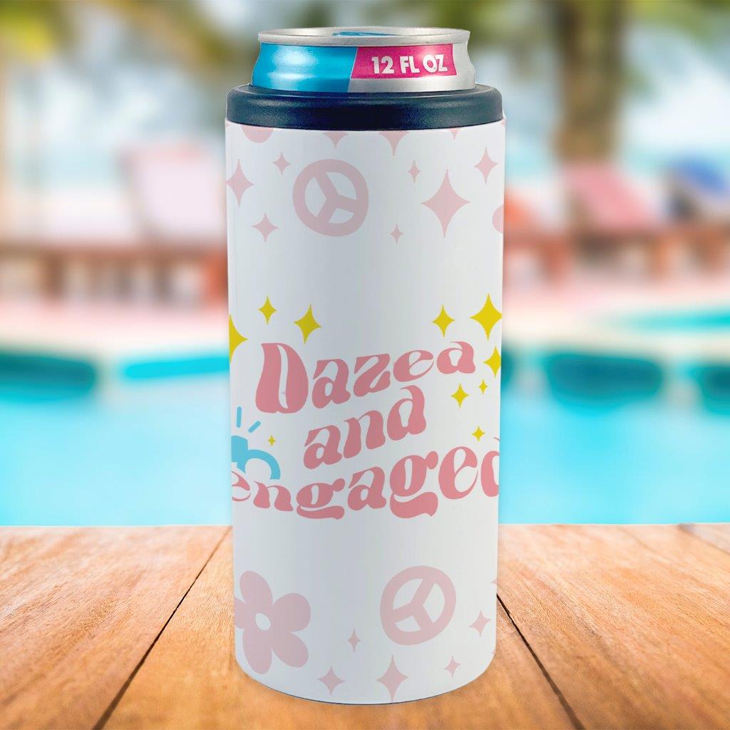 Bridal Party Collection (Dazed and Engaged) 12 oz Stainless Steel Slim Can Cooler SSKOOW0008