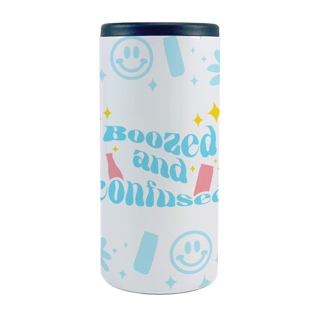 Bridal Party Collection (Boozed and Confused) 12 oz Stainless Steel Slim Can Cooler SSKOOW0009