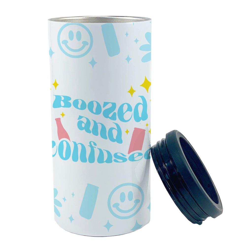 Bridal Party Collection (Boozed and Confused) 12 oz Stainless Steel Slim Can Cooler SSKOOW0009