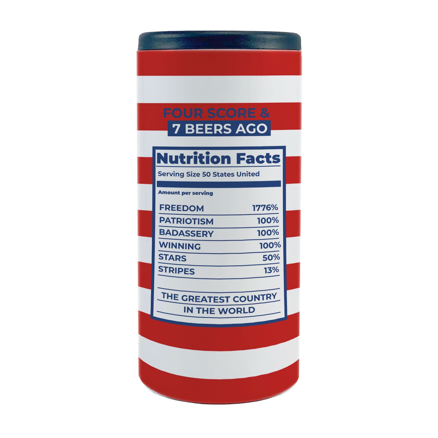 Patriot Collection (Drinkin Lincoln) 12 oz Stainless Steel Slim Can Cooler SSKOOW0011