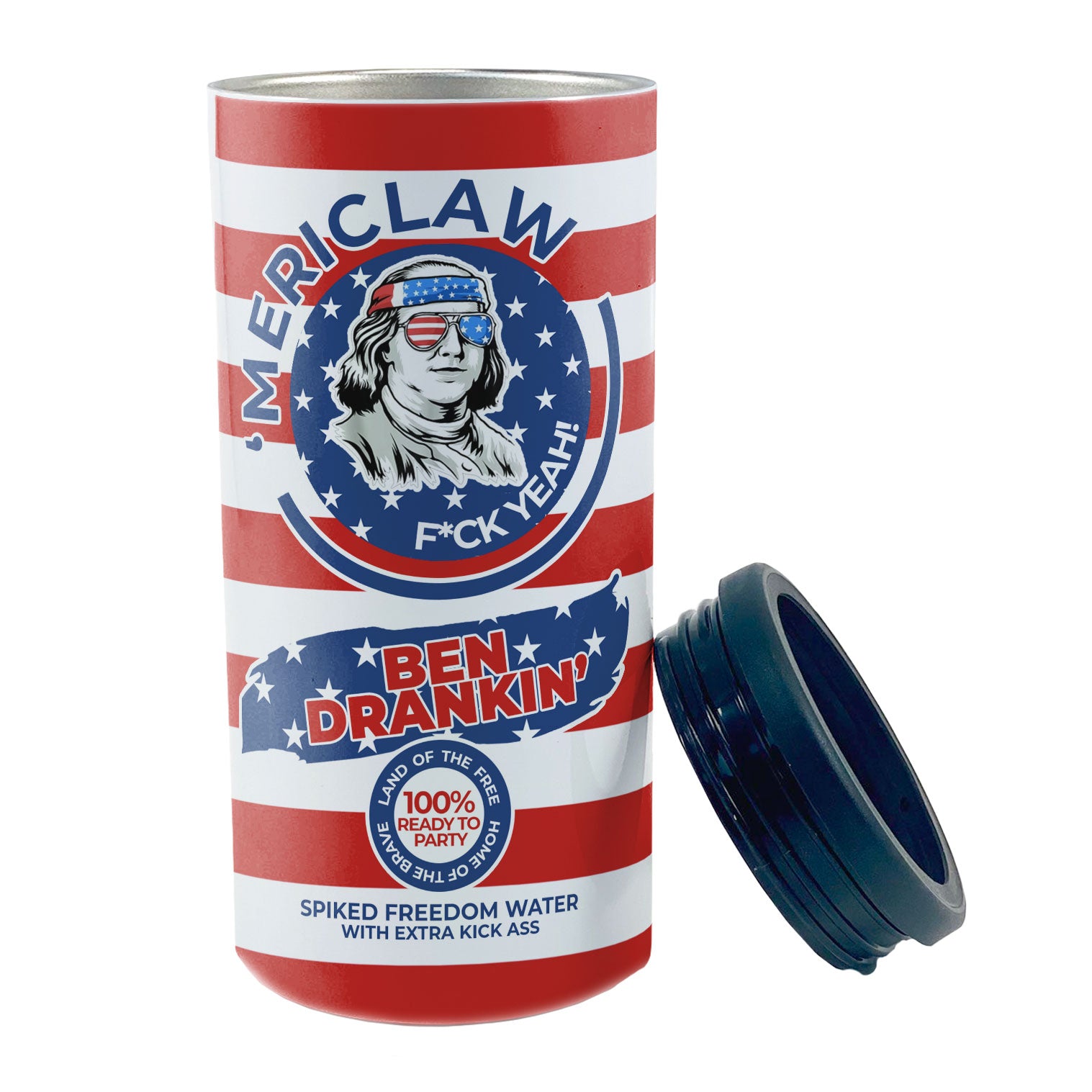 Patriot Collection (Ben Drankin) 12 oz Stainless Steel Slim Can Cooler SSKOOW0012