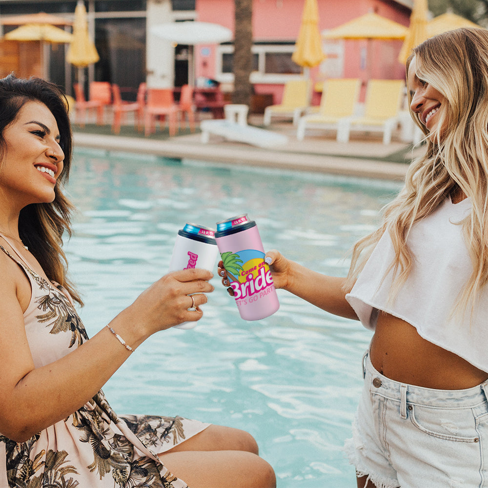 Bridal Collection (Come on Bride Let's Go Party) 12 oz Slim Can Cooler