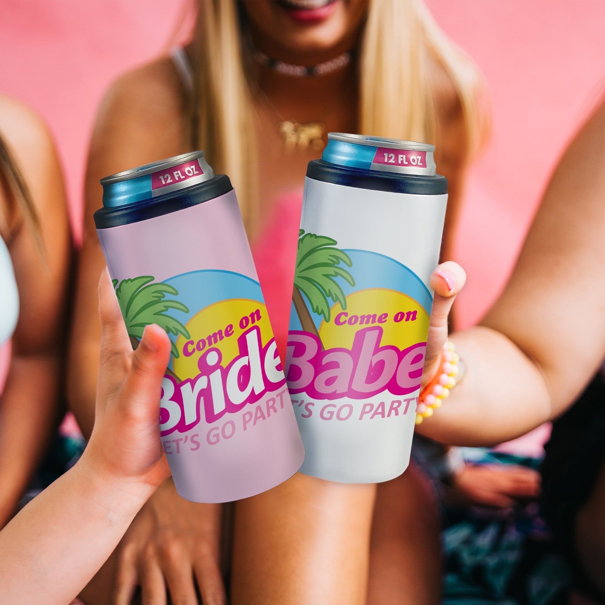 Bridal Collection (Come on Bride Let's Go Party) 12 oz Slim Can Cooler