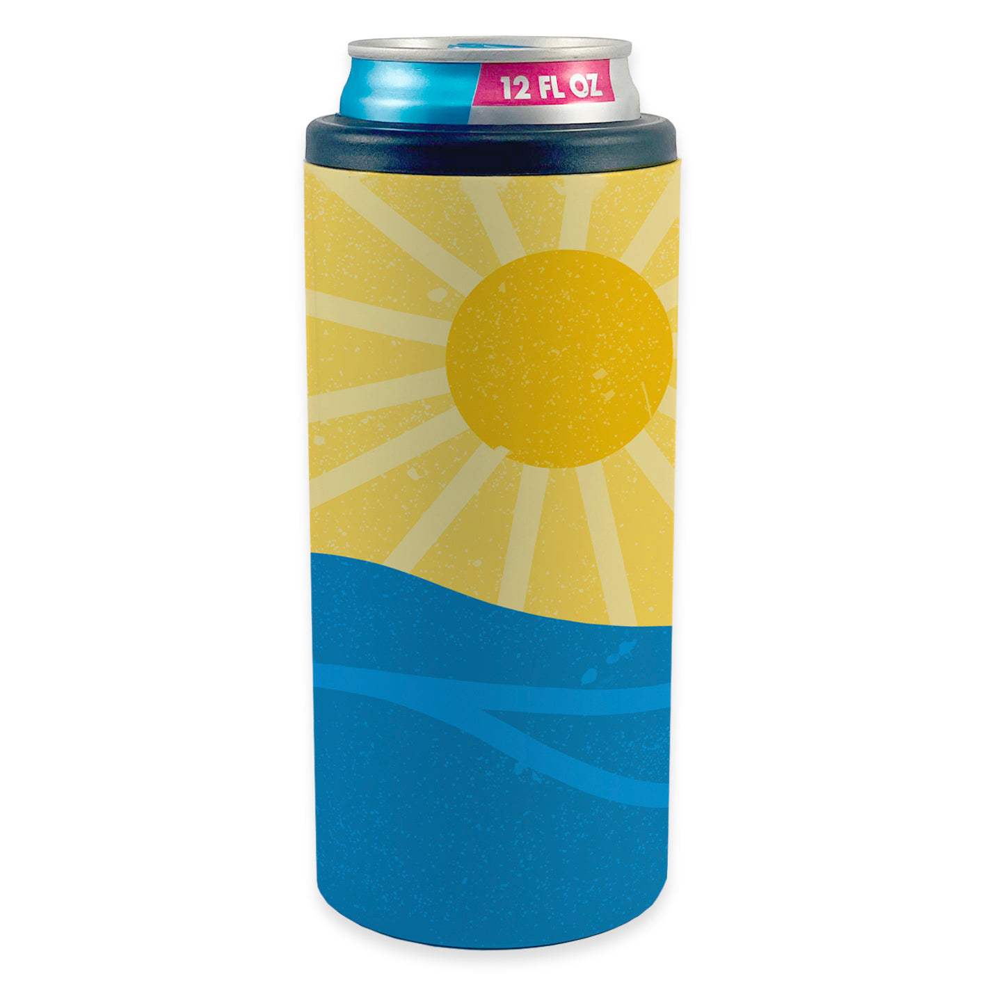 Vacation Collection (Sun and Waves - Personalized) 12 Oz Slim Can Cooler