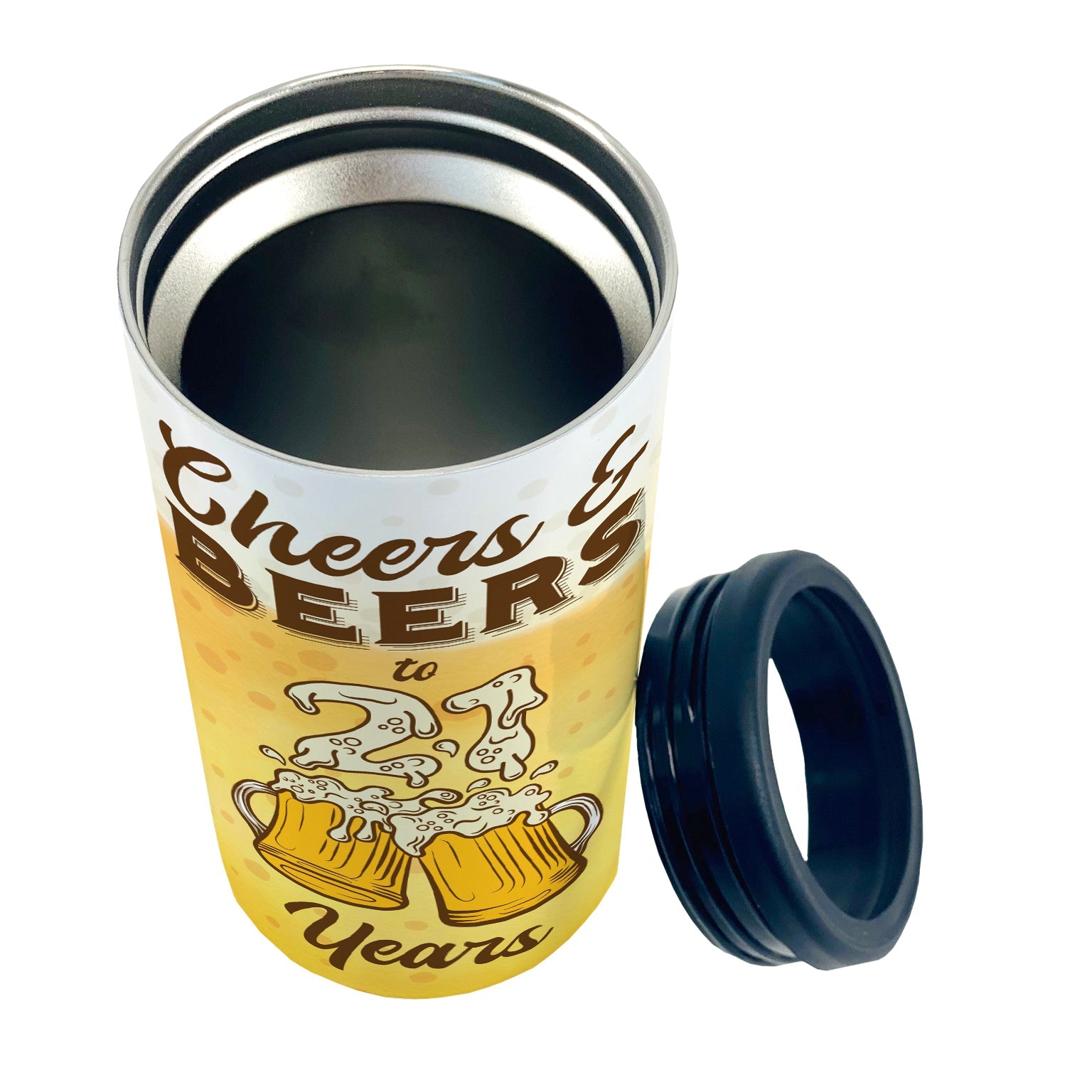 Birthday Collection (Cheers and Beers to 21) 12 Oz Slim Can Cooler