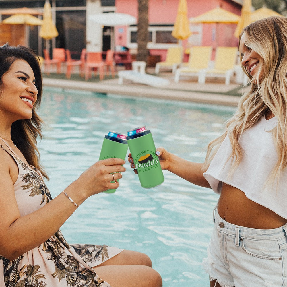 St. Patricks Day Collection (Lets Get This Paddy Started) 12 Oz Slim Can Cooler