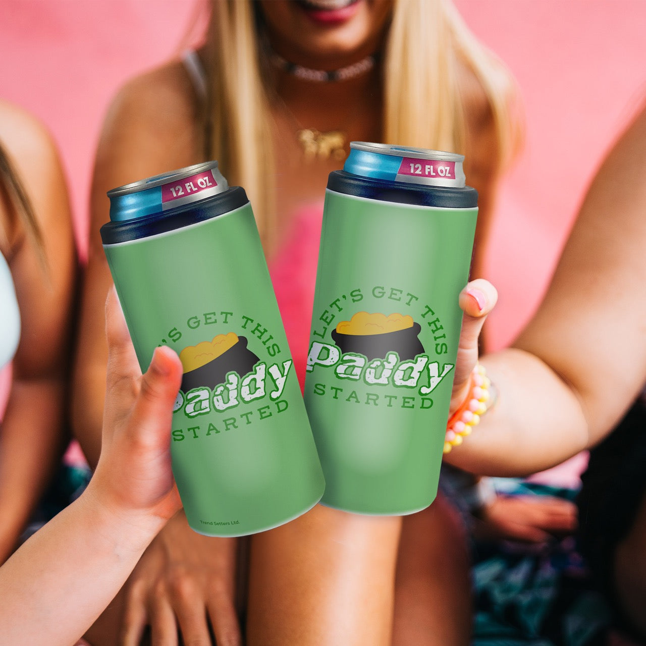 St. Patricks Day Collection (Lets Get This Paddy Started) 12 Oz Slim Can Cooler