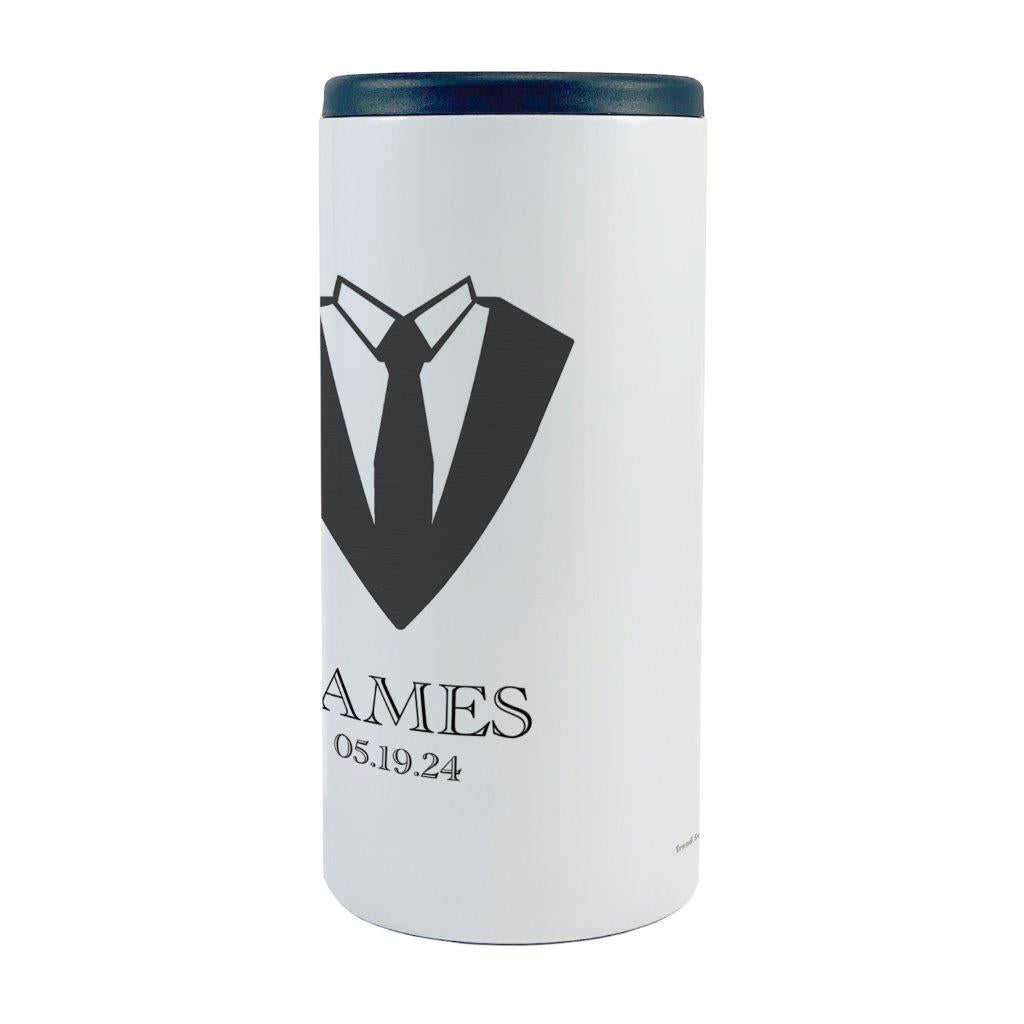 Trend Setters Original (Groomsman Tuxedo - Personalized) 12 oz Stainless Steel Slim Can Cooler SSKOOW0033