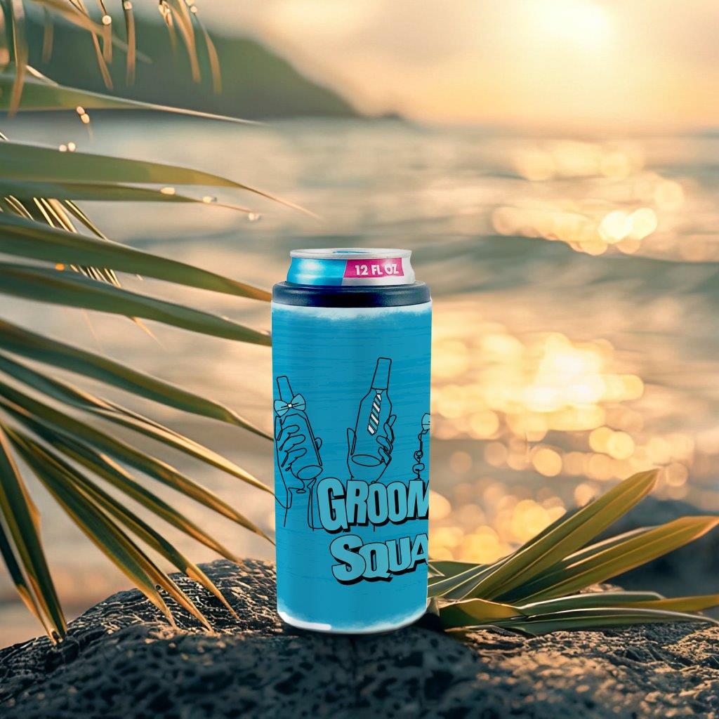 Trend Setters Original (Groom Squad) 12 oz Stainless Steel Slim Can Cooler SSKOOW0034
