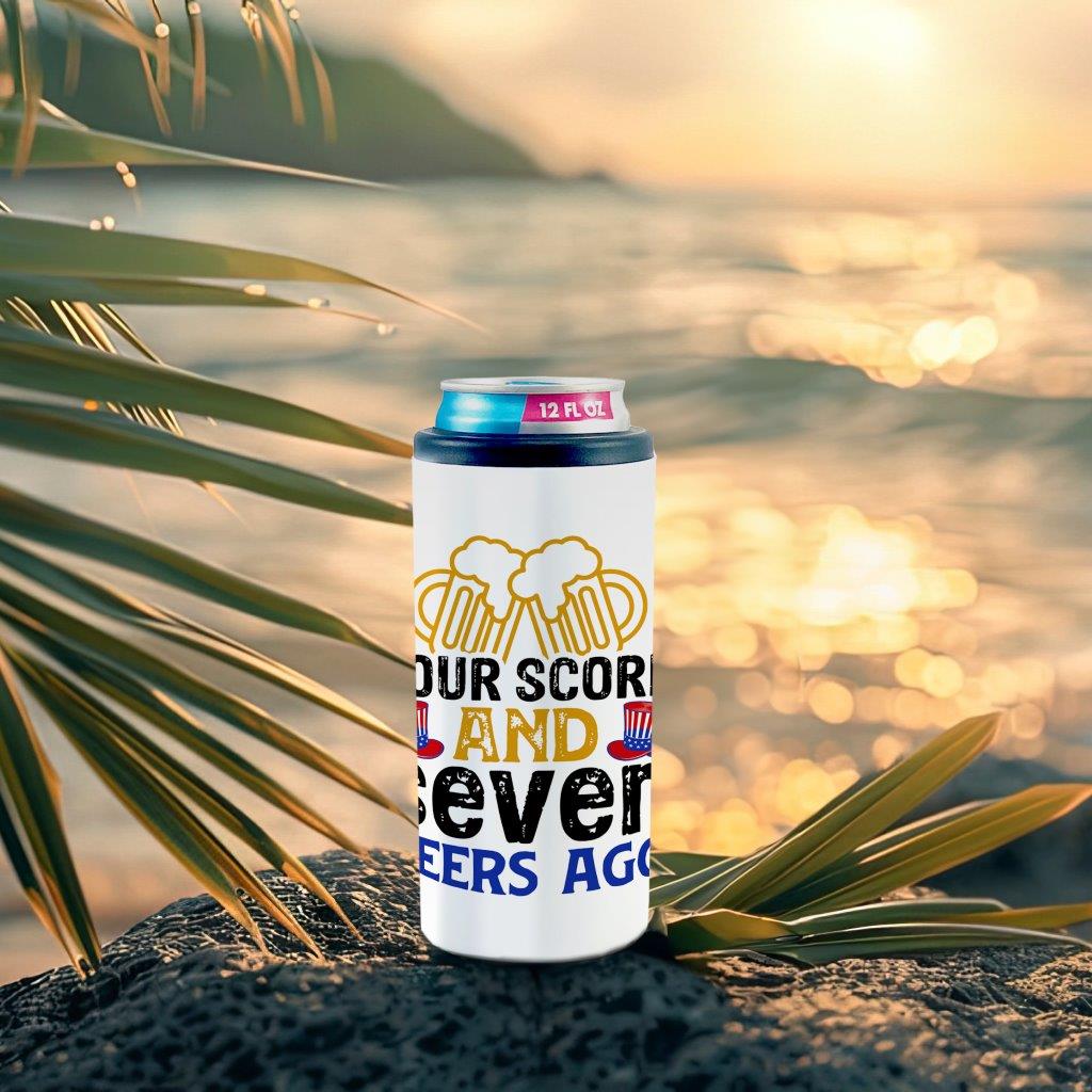 Trend Setters Original (Seven Beers Ago) 12 oz Stainless Steel Slim Can Cooler SSKOOW0036