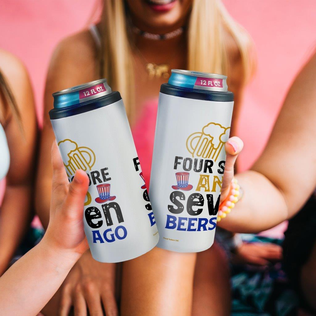 Trend Setters Original (Seven Beers Ago) 12 oz Stainless Steel Slim Can Cooler SSKOOW0036