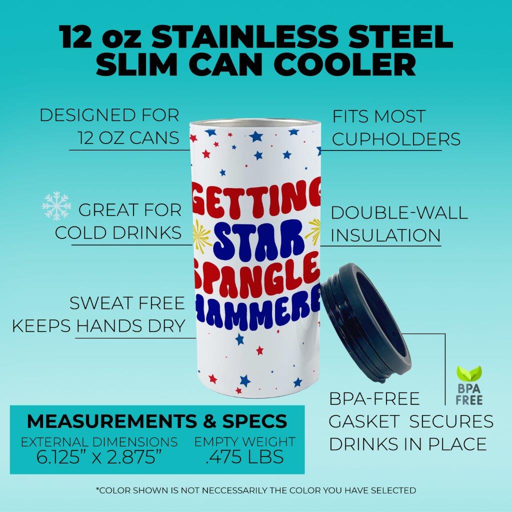 Trend Setters Original (Star Spangled Hammered) 12 Oz Slim Can Cooler SSKOOW0037