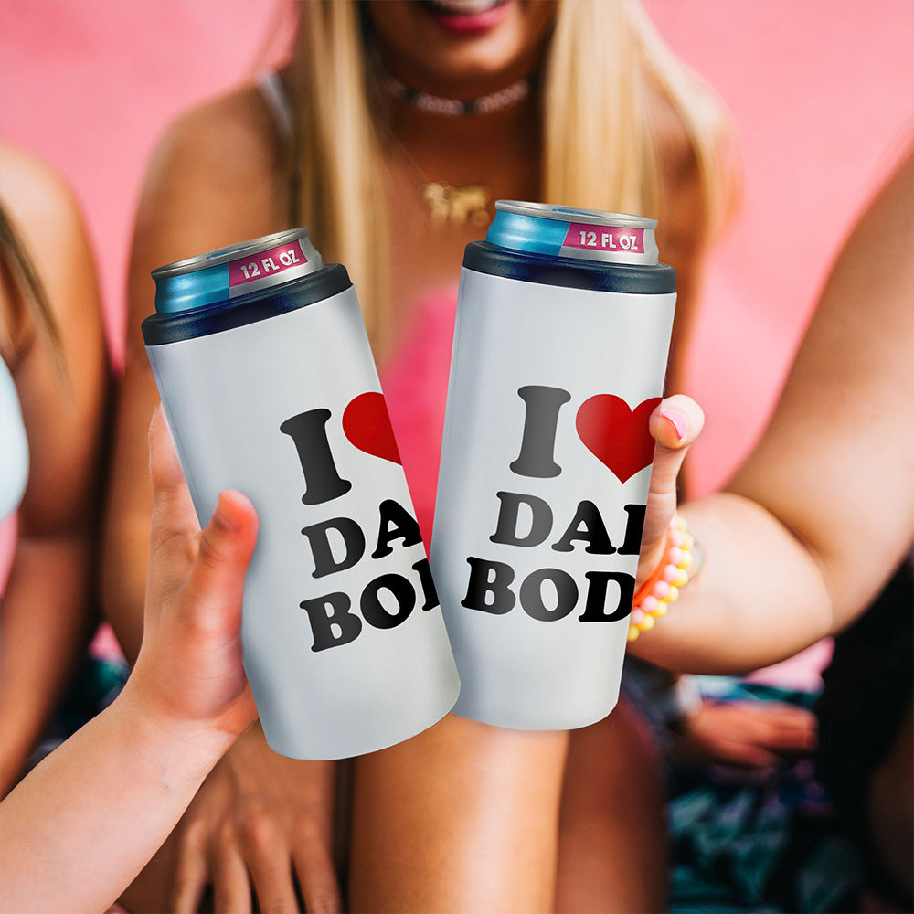 Trend Setters Original (I Heart Dad Bods) 12 Oz Slim Can Cooler SSKOOW0040