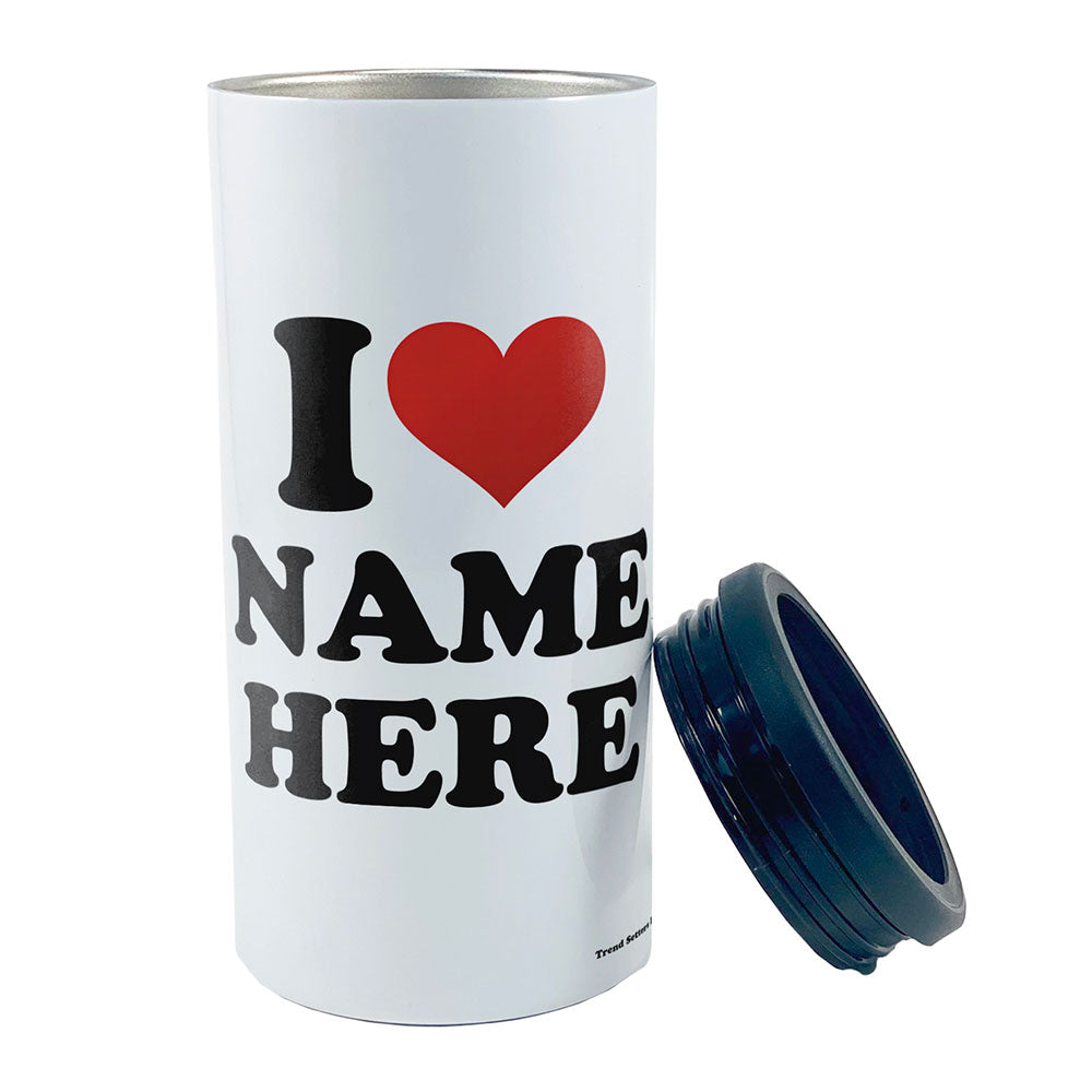 Trend Setters Original (I Heart Custom Name) Personalized 12 Oz Slim Can Cooler SSKOOW0041