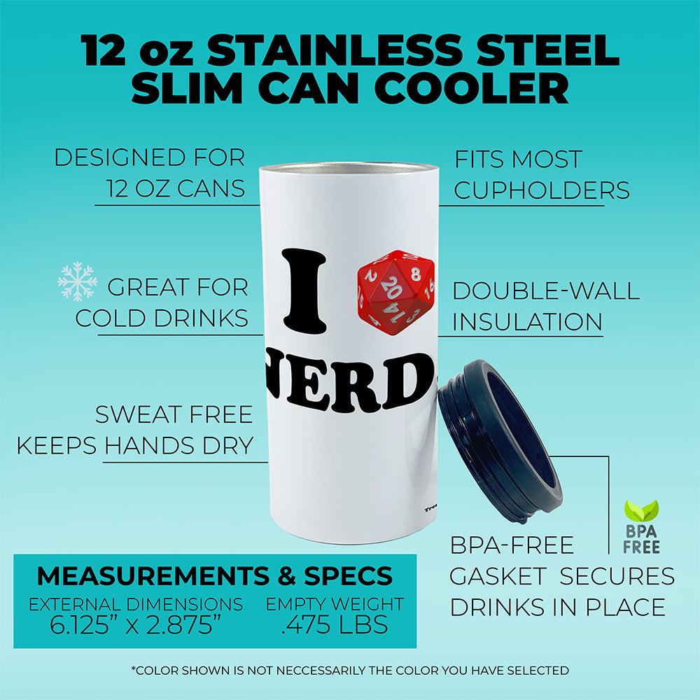 Trend Setters Original (I D20 Nerds) 12 Oz Slim Can Cooler SSKOOW0045