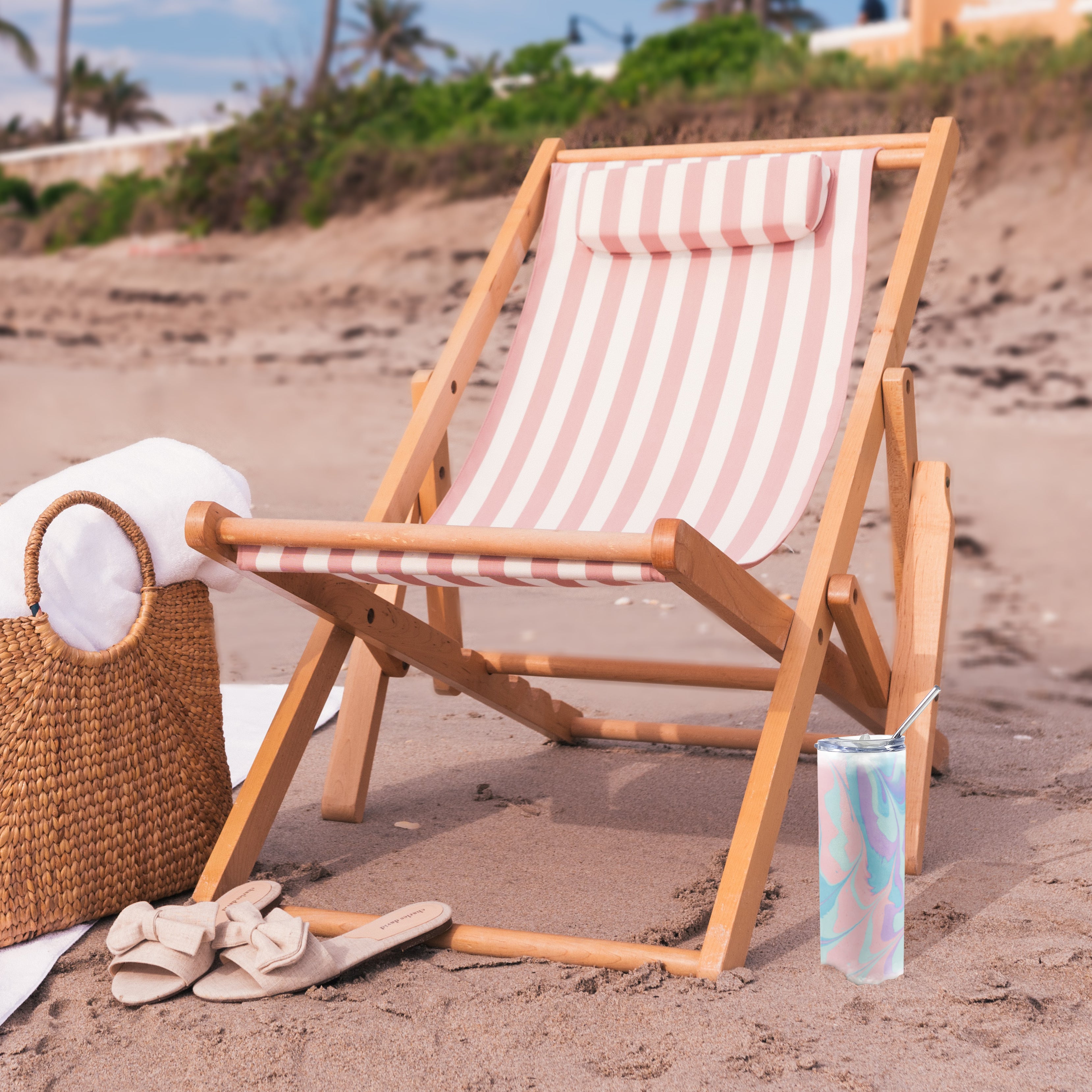 Trend Setters Original (Pastel Marble) 20oz Stainless Steel Travel Tumbler with Straw