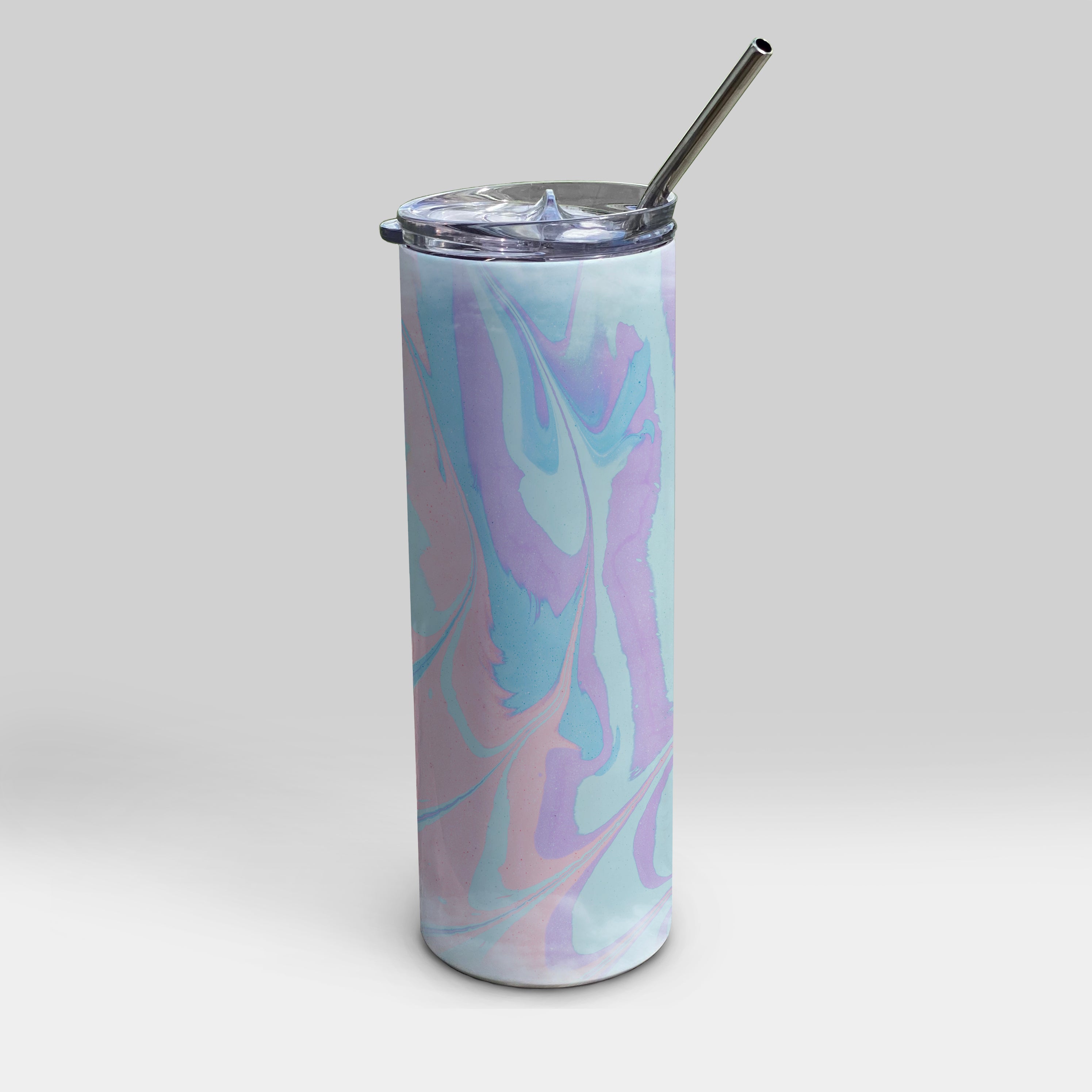 Trend Setters Original (Pastel Marble) 20oz Stainless Steel Travel Tumbler with Straw