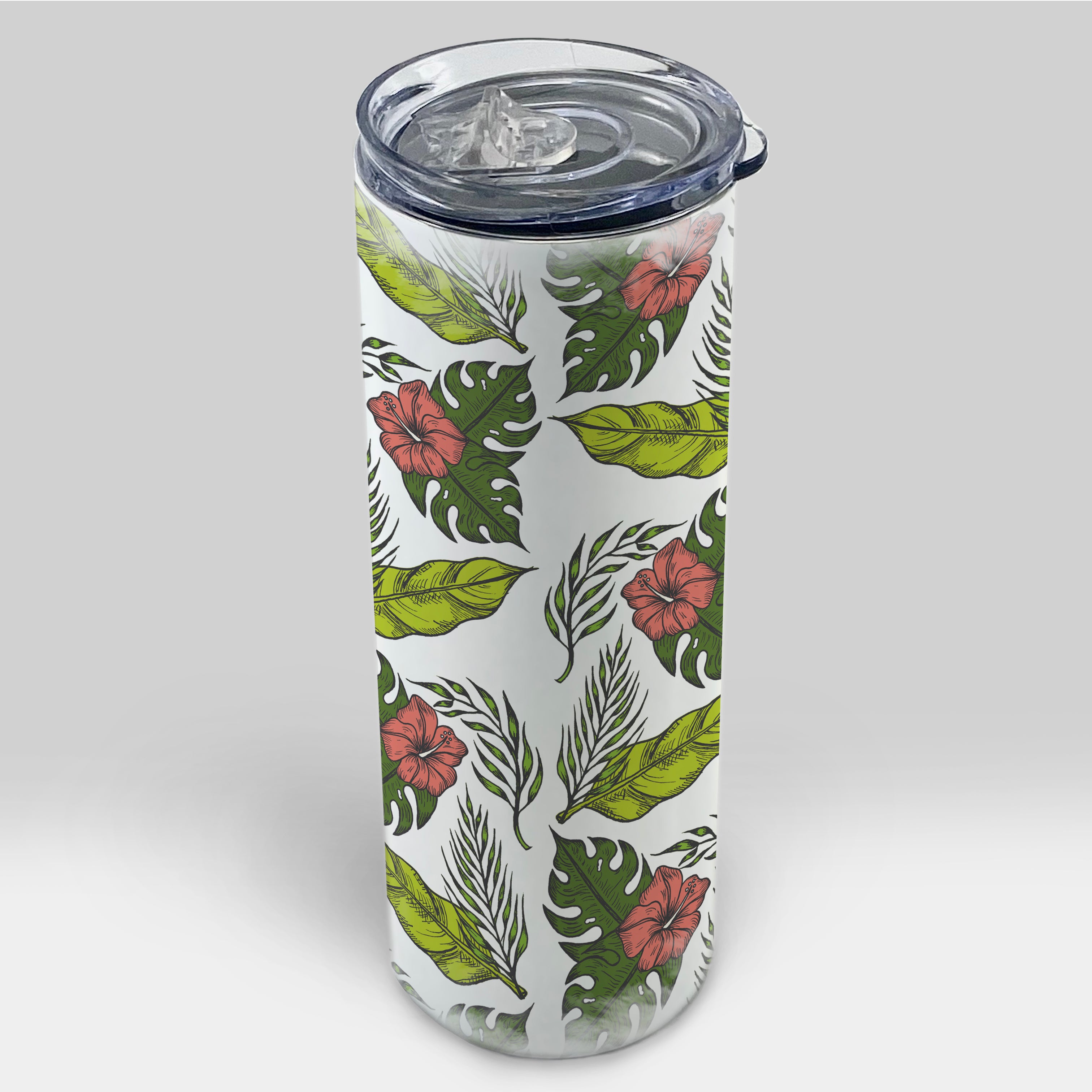 Vacation Collection (Hawaiian Hibiscus 2) 20 Oz Stainless Steel Travel Tumbler with Straw SSTUMW0033