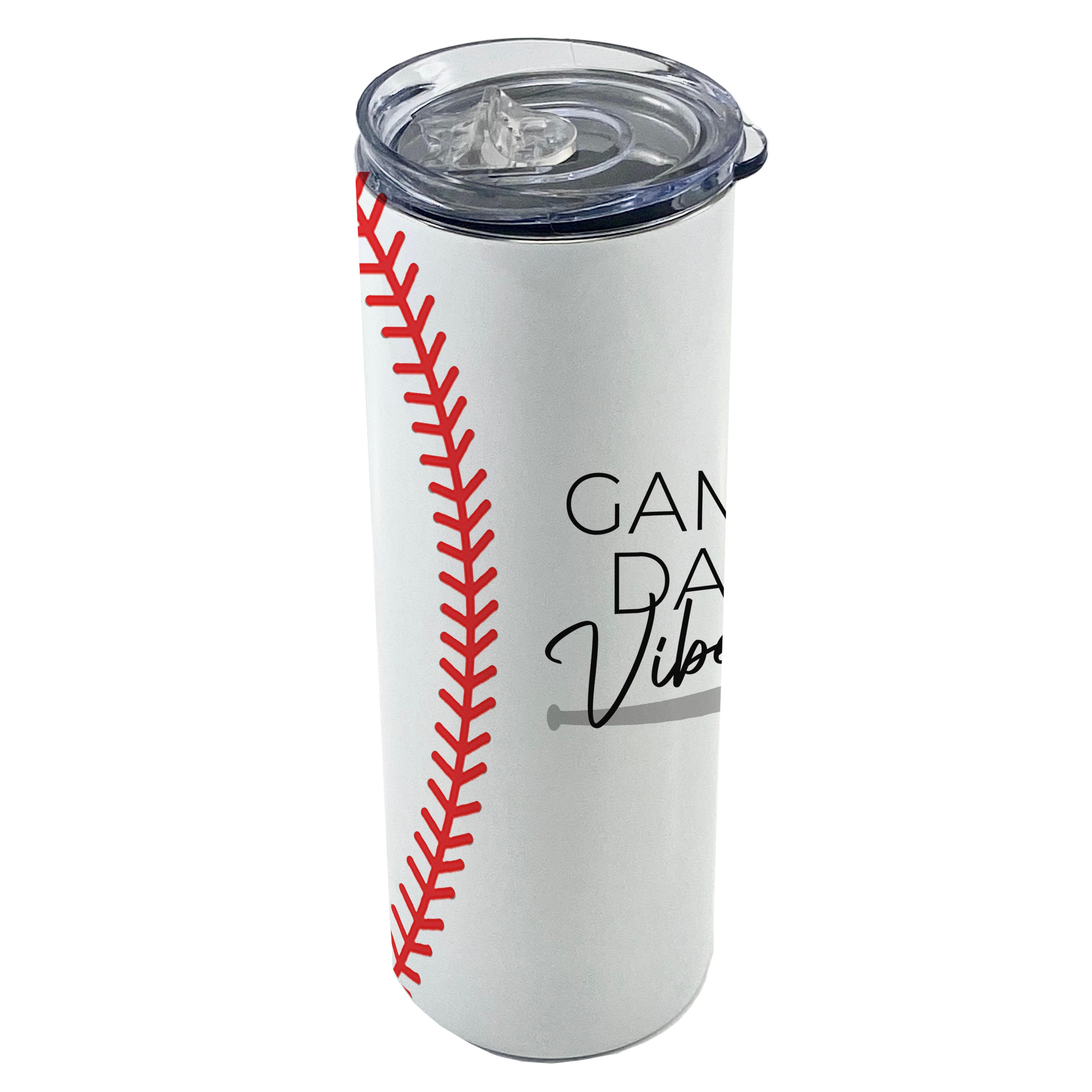 Sports Collection (Game Day Vibes - Baseball) 20 Oz Stainless Steel Travel Tumbler with Straw SSTUMW0079