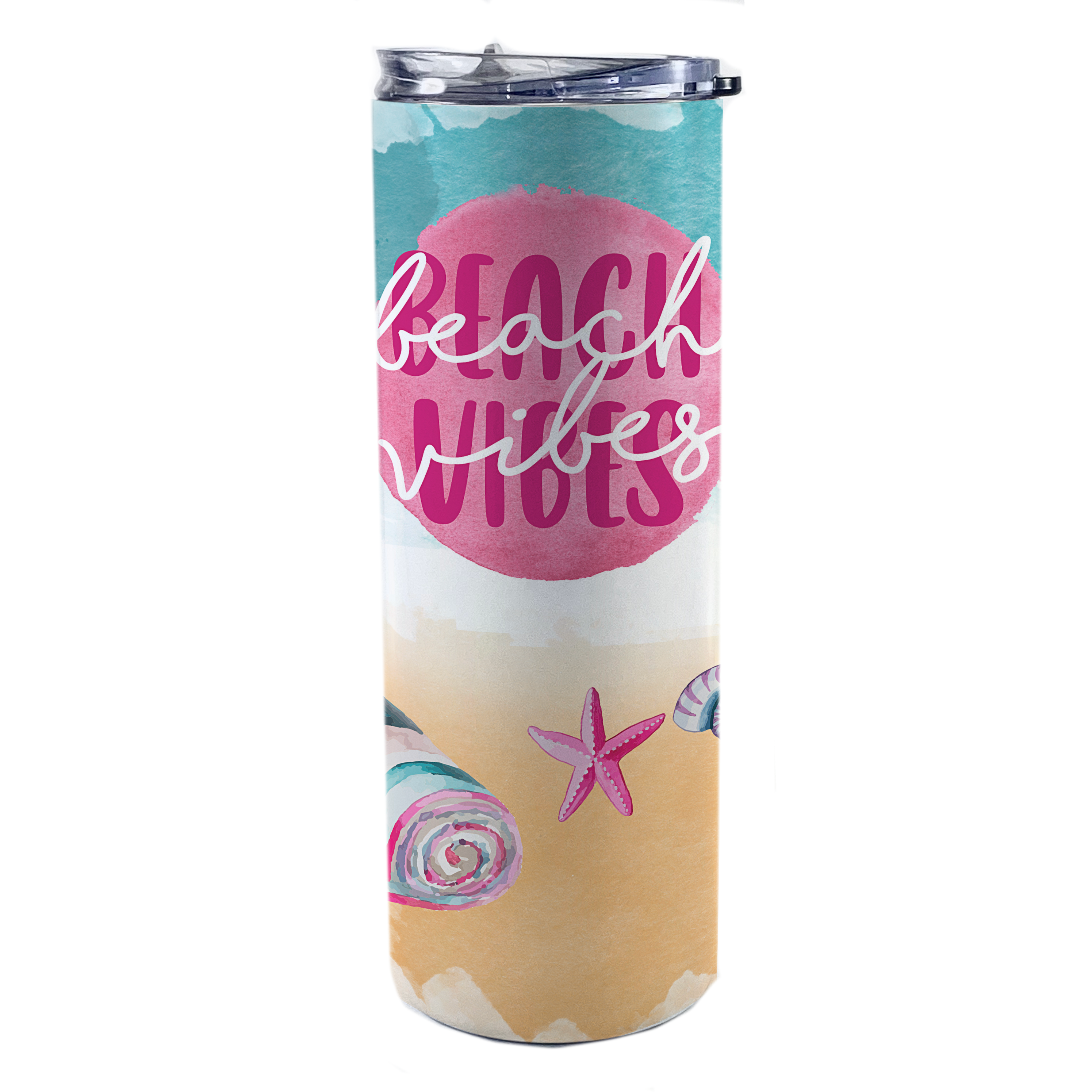 Vacation Collection (Beach Vibes) 20 Oz Stainless Steel Travel Tumbler with Straw SSTUMW0082