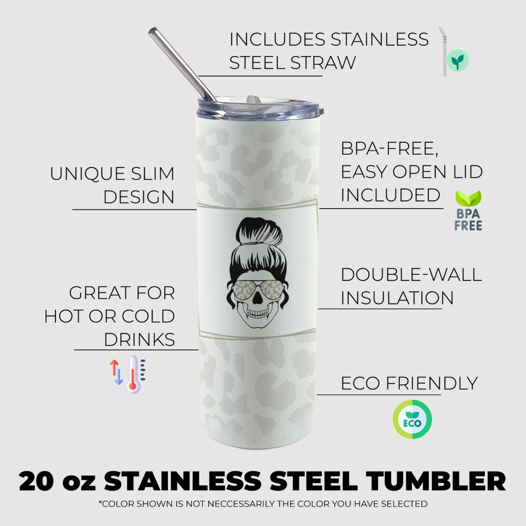 Parent Collection (Tired as a Mother) 20 Oz Stainless Steel Travel Tumbler with Straw SSTUMW0101