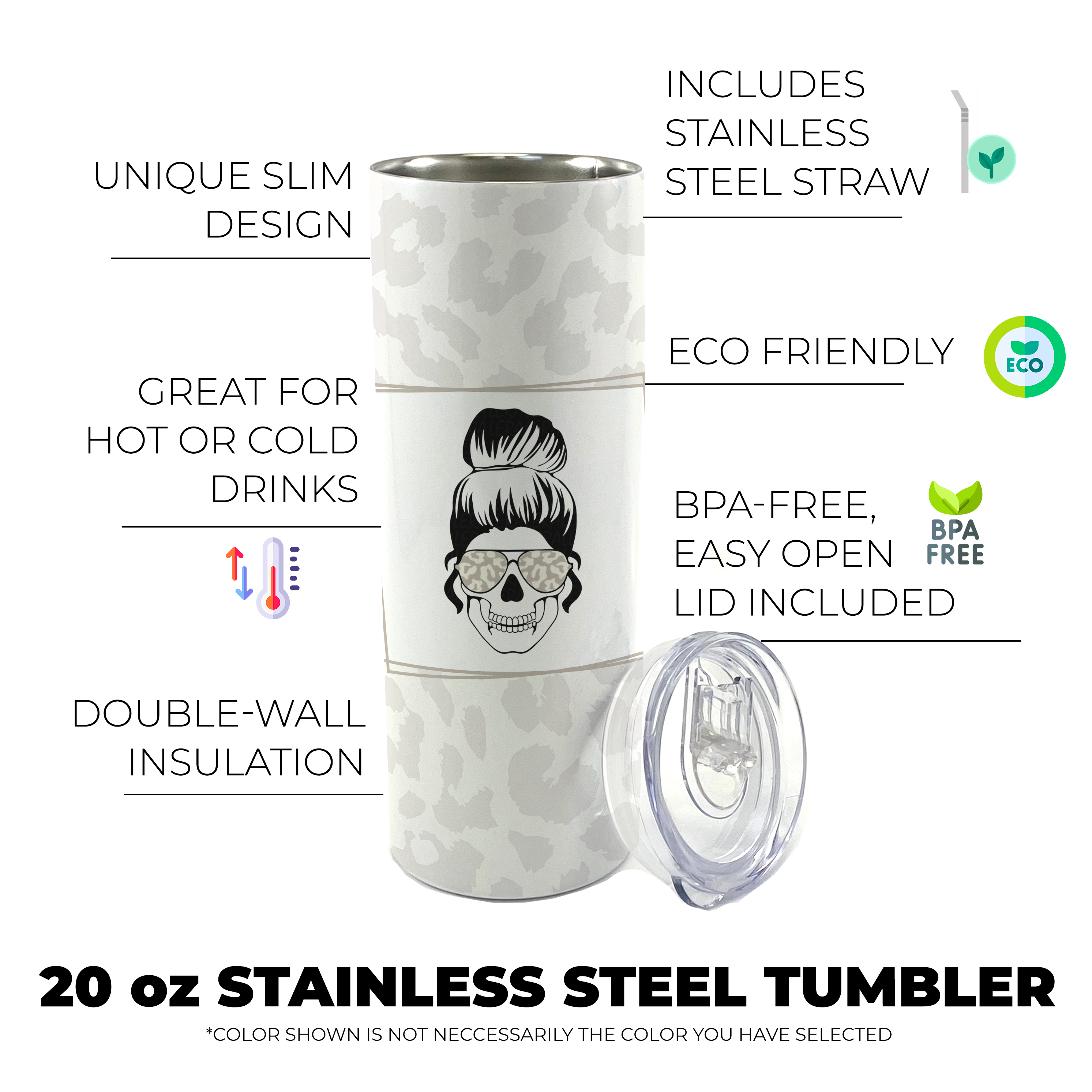 Parent Collection (Tired as a Mother) 20 Oz Stainless Steel Travel Tumbler with Straw SSTUMW0101