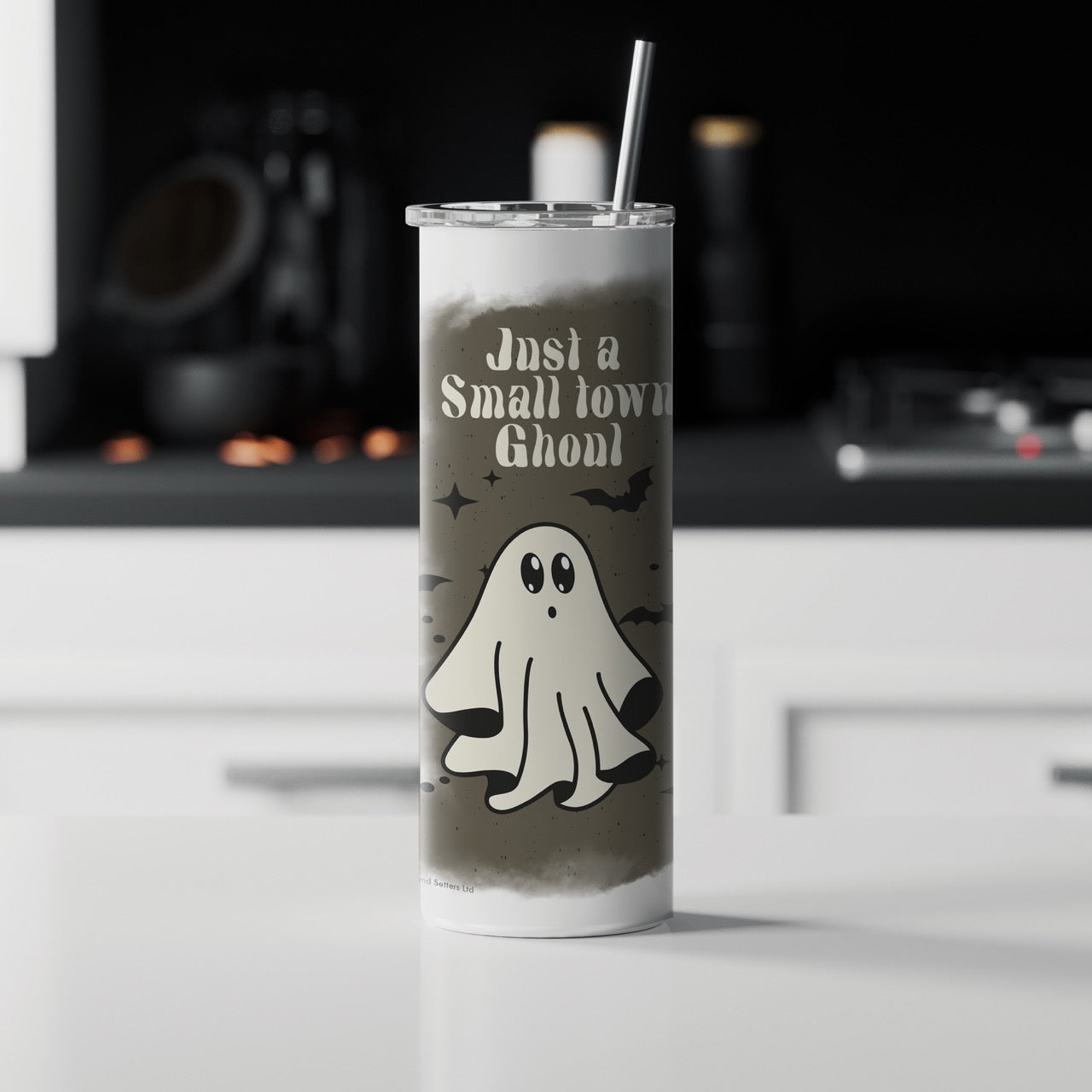 Trend Setters Originals (Small Town Ghoul) 20 oz Stainless Steel Travel Tumbler with Straw SSTUMW0162