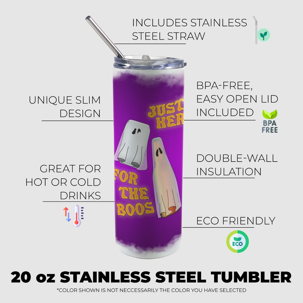 Trend Setters Originals (Here for the Boos) 20 oz Stainless Steel Travel Tumbler with Straw SSTUMW0165