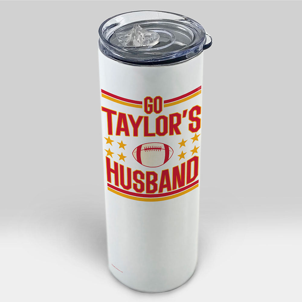 Trend Setters Original (Go Taylor’s Husband) 20 oz Stainless Steel Travel White Tumbler with Straw SSTUMW0182