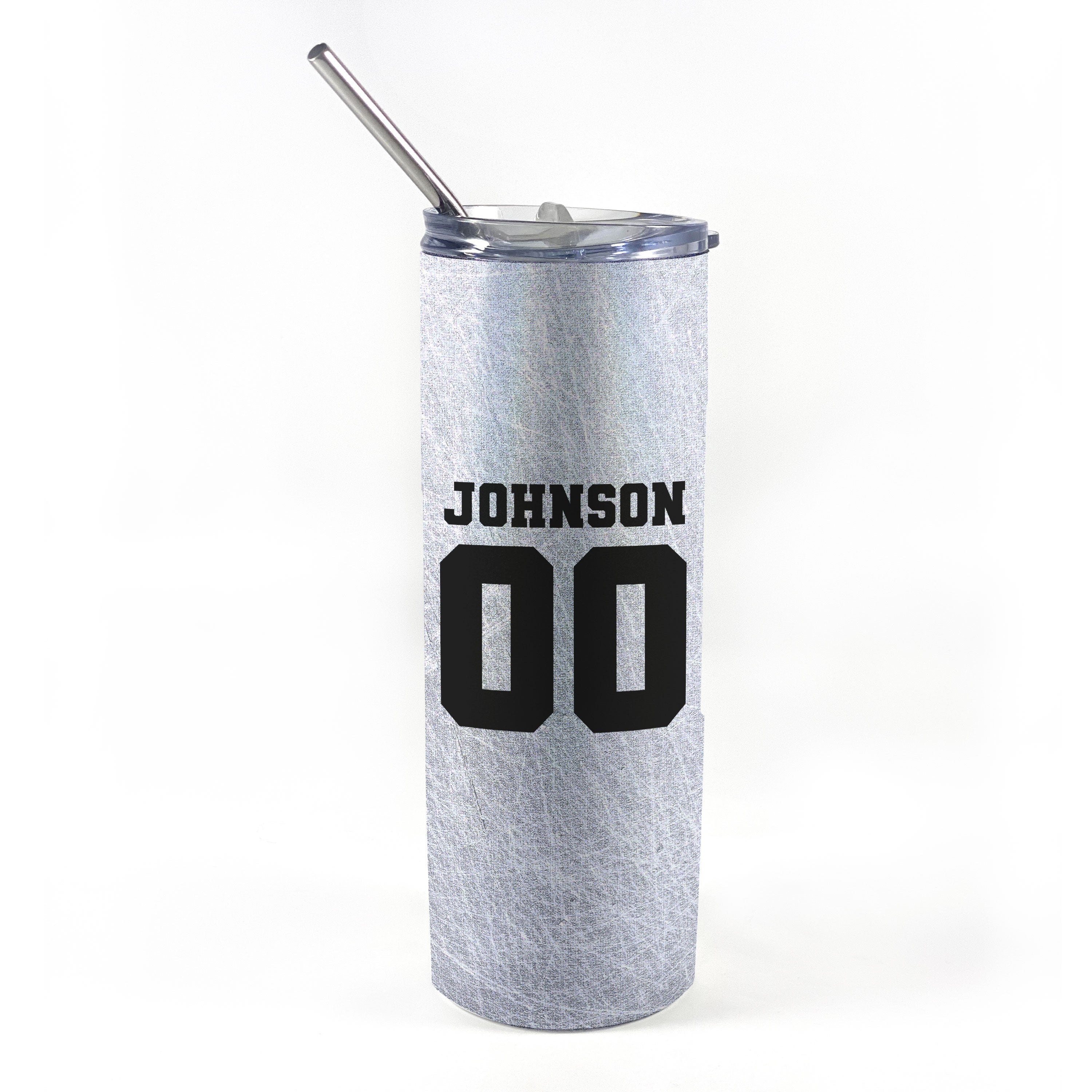 Sports Collection (Hockey Dad - Personalized) 20 oz Stainless Steel Travel Tumbler with Straw