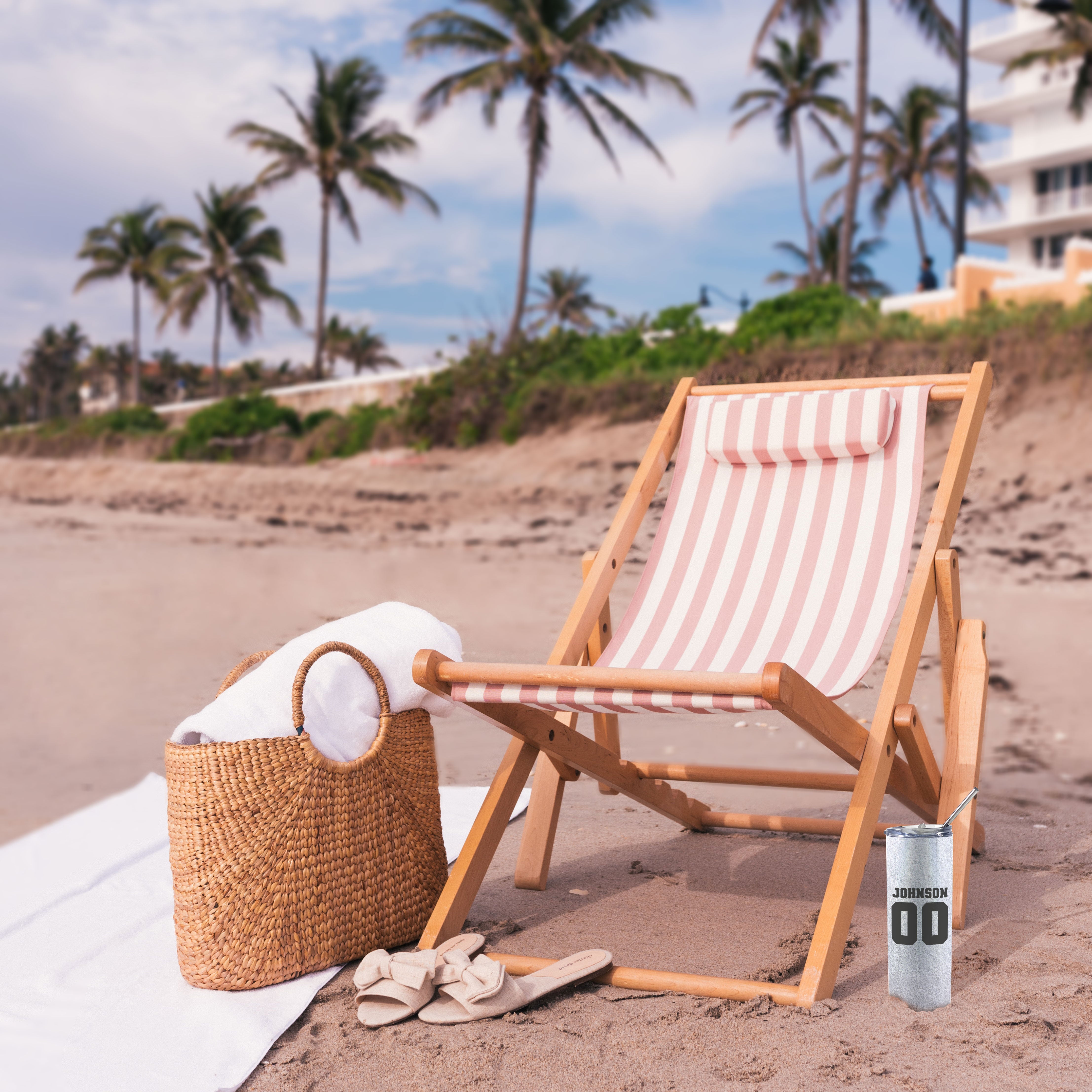 Sports Collection (Hockey Mom - Personalized) 20 oz Stainless Steel Travel Tumbler with Straw