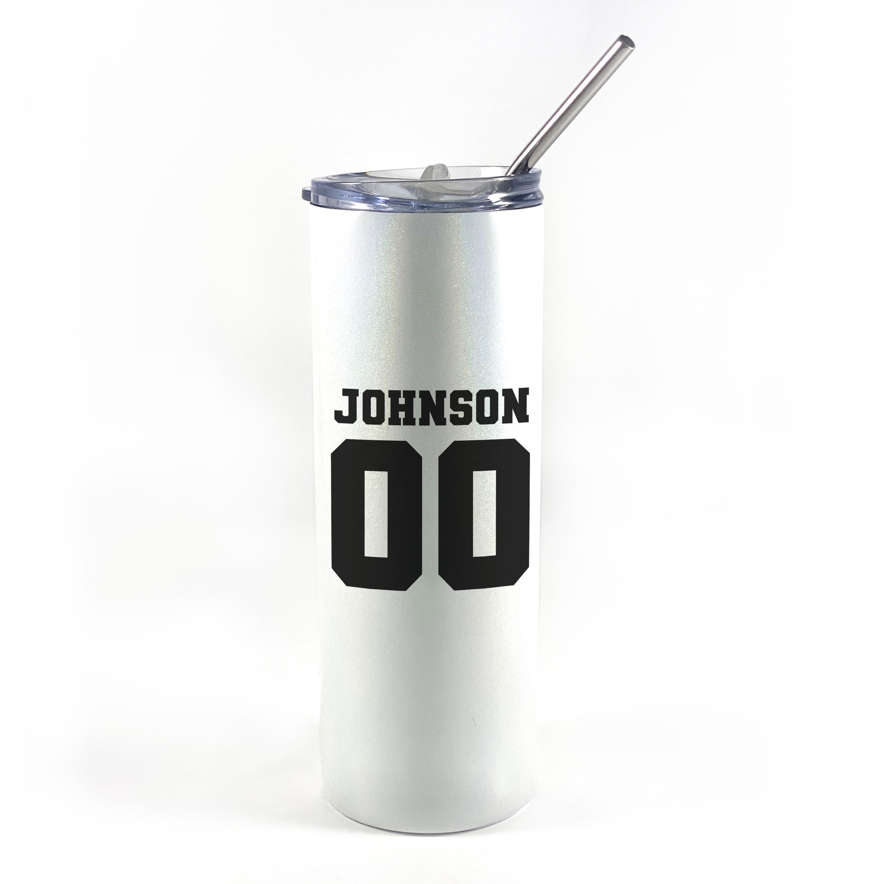 Sports Collection (Soccer Mom - Personalized) 20 Oz Stainless Steel Travel Tumbler with Straw
