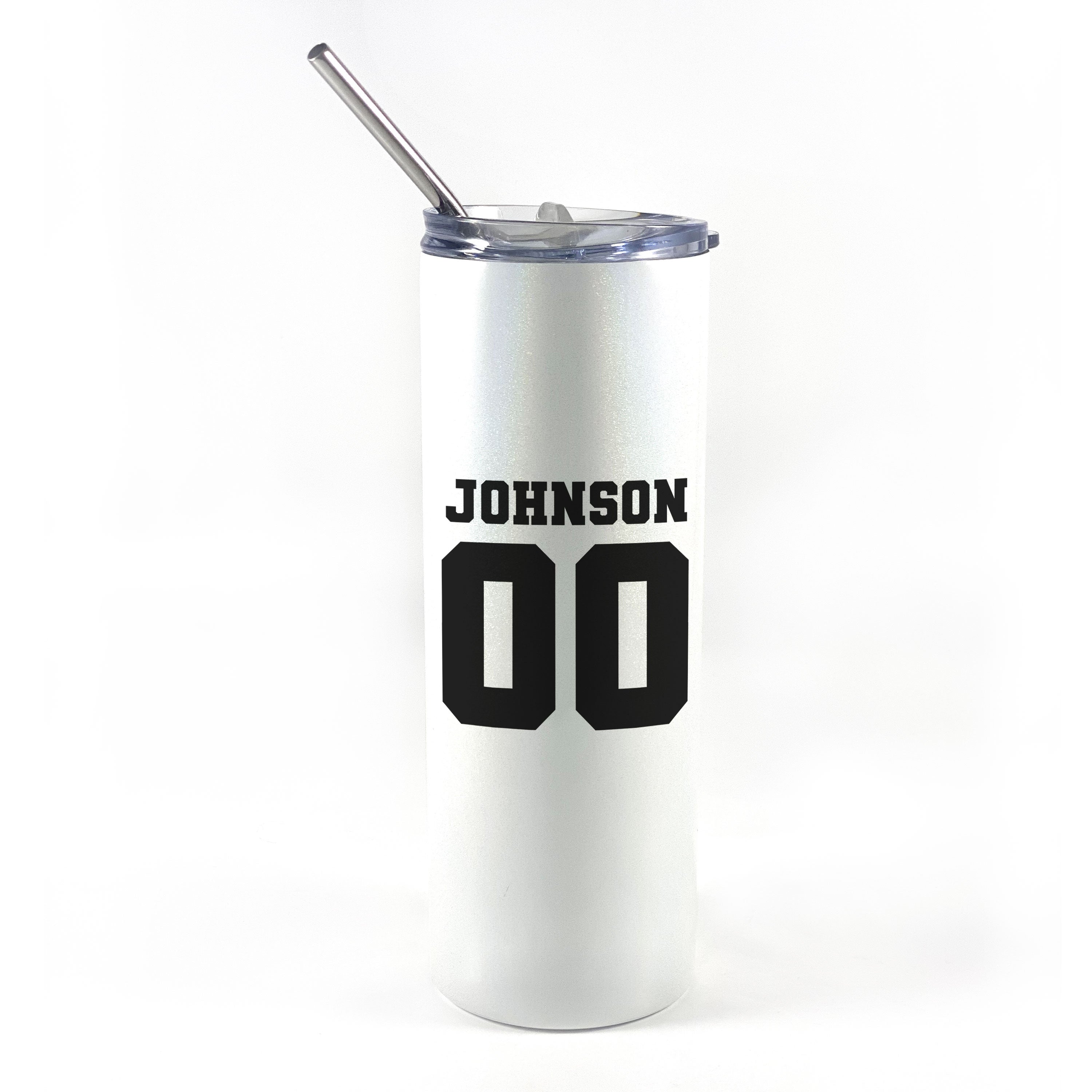Sports Collection (Soccer Game Day - Personalized) 20 Oz Stainless Steel Travel Tumbler with Straw