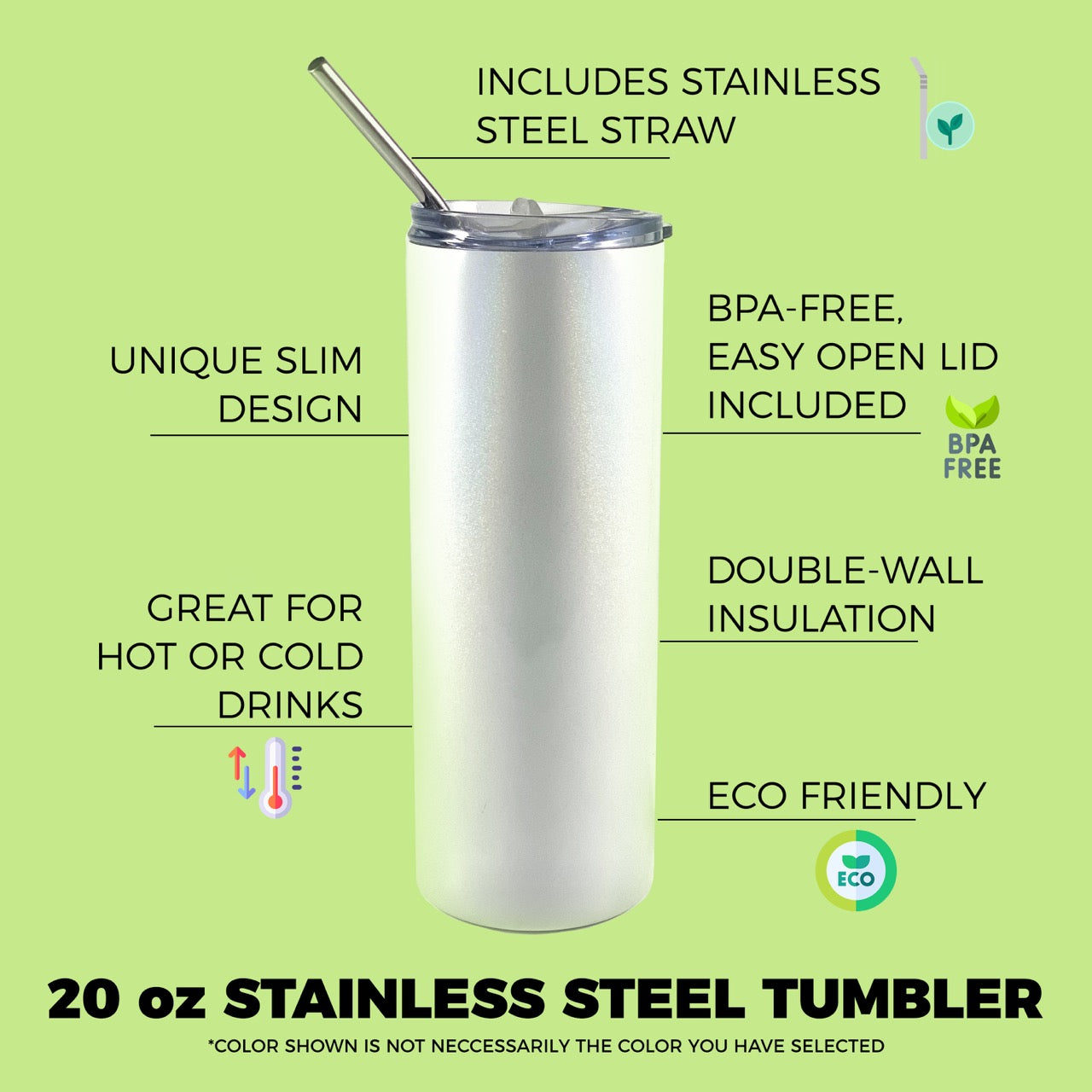 Trend Setters Originals (Soft Serve Pickleball) 20 Oz Stainless Steel Travel Tumbler with Straw SSTUMWHIS0119