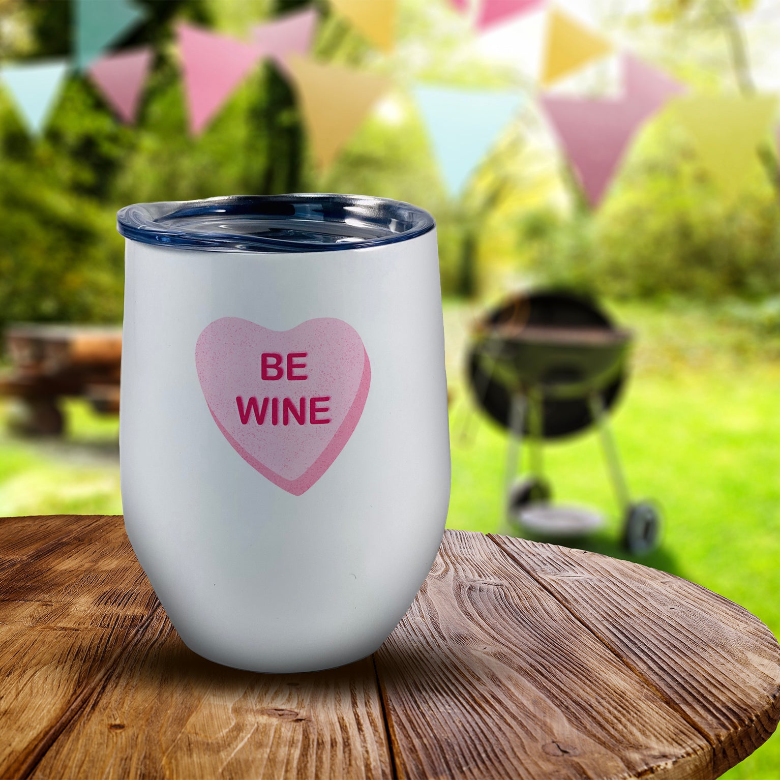 Valentines Day Collection (Be Wine) 12 oz Stainless Steel Wine Tumbler SSWINW143