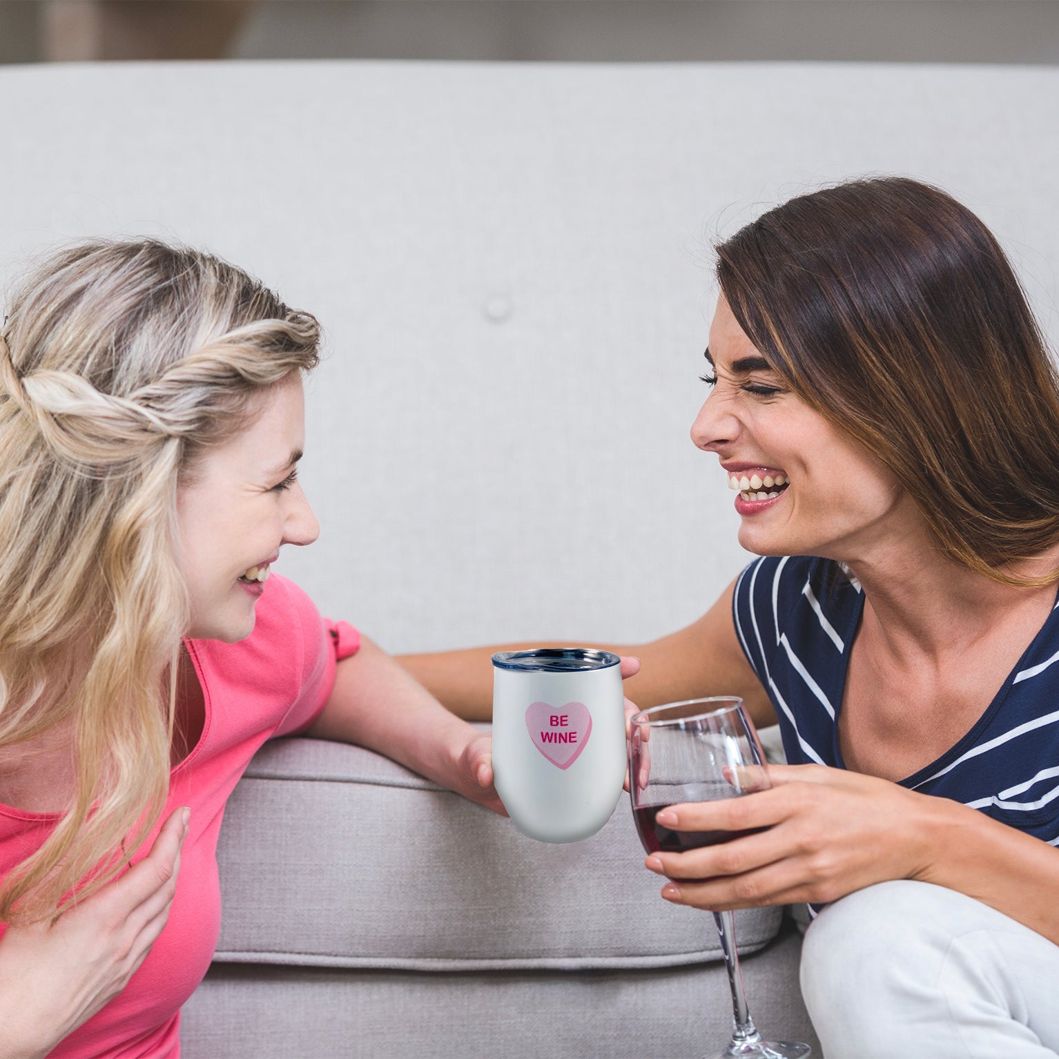 Valentines Day Collection (Be Wine) 12 oz Stainless Steel Wine Tumbler SSWINW143