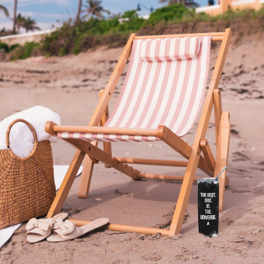 Trend Setters Originals (Trekkie Dad) 20 oz Stainless Steel Travel Tumbler (White Sparkle) with Straw SSTUMWHIS0135